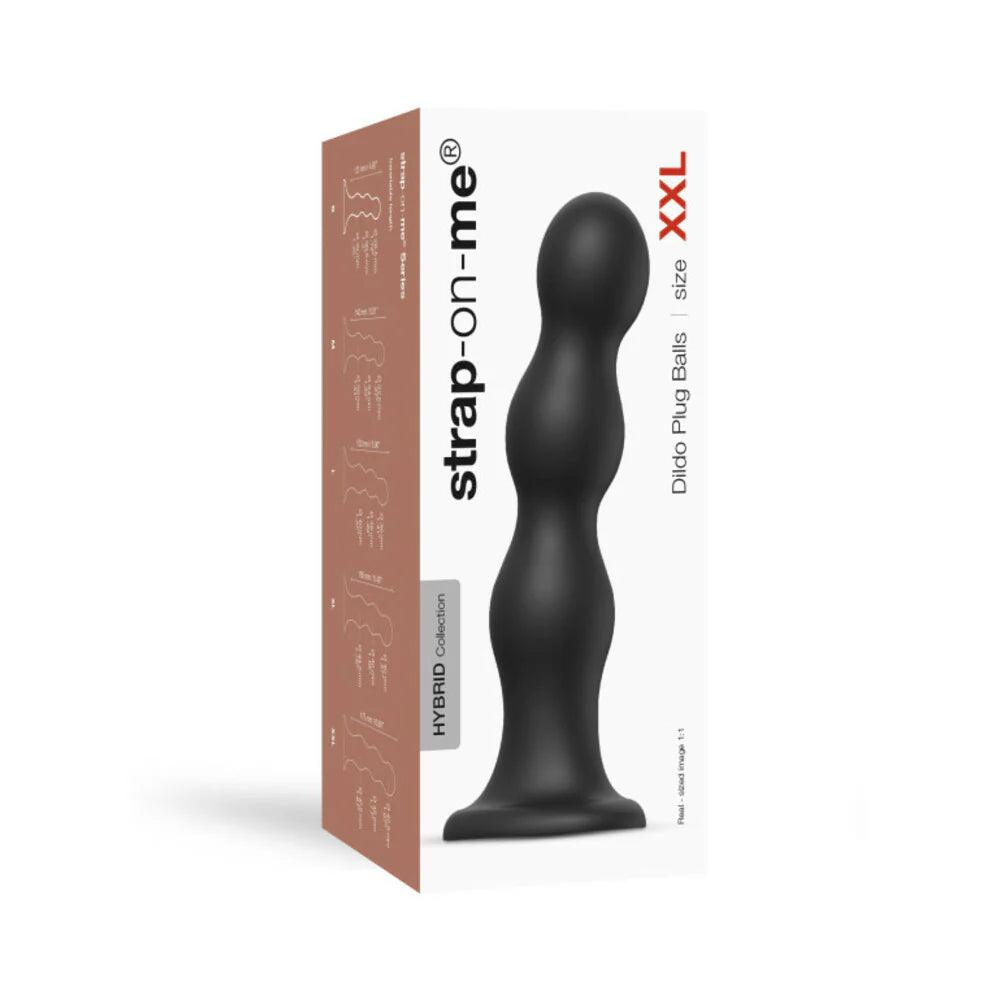 Strap-On-Me Hybrid Collection Silicone Dildo Plug Balls - Black - Buy At Luxury Toy X - Free 3-Day Shipping