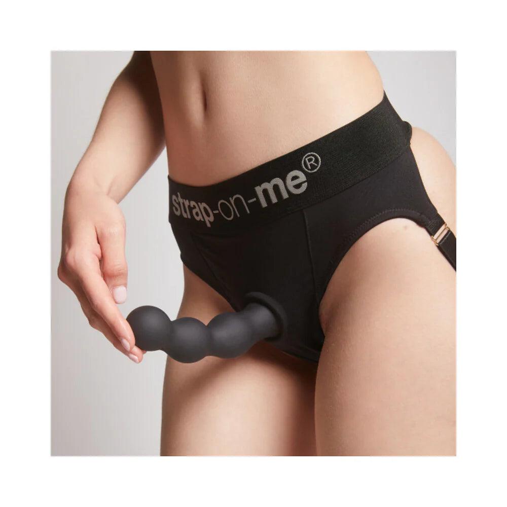 Strap-On-Me Hybrid Collection Silicone Dildo Plug Balls - Black - Buy At Luxury Toy X - Free 3-Day Shipping