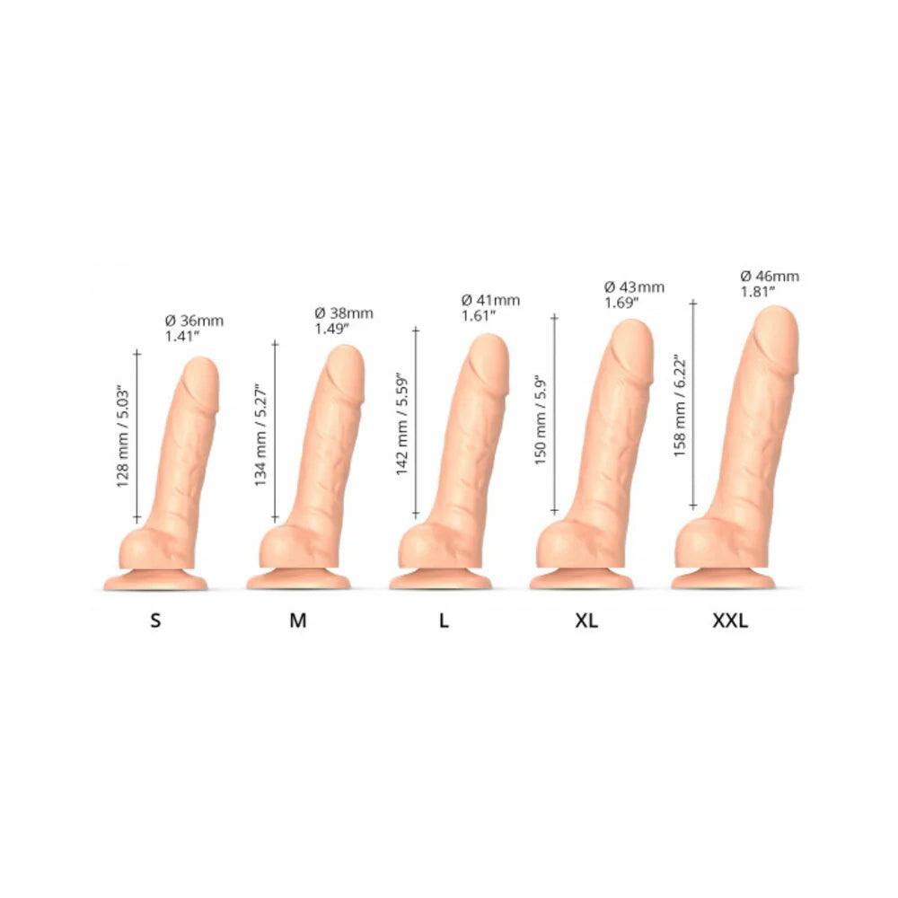 Strap-On-Me Realistic Collection Sliding Skin Dual-Density Silicone Dildo - Vanilla - Buy At Luxury Toy X - Free 3-Day Shipping