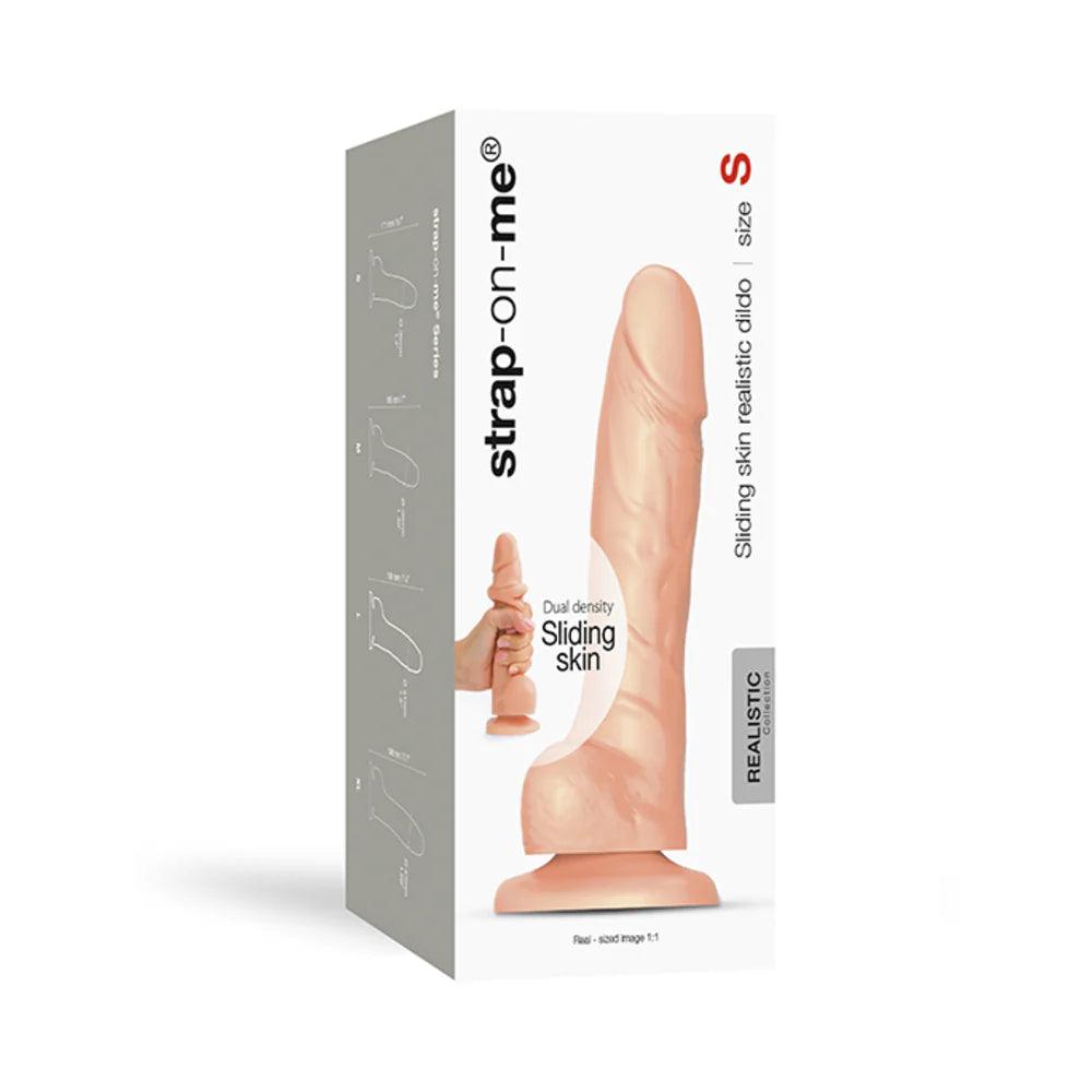 Strap-On-Me Realistic Collection Sliding Skin Dual-Density Silicone Dildo - Vanilla - Buy At Luxury Toy X - Free 3-Day Shipping