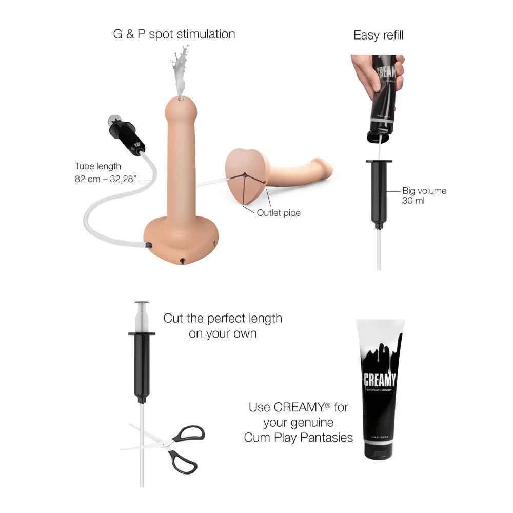 Strap-On-Me Squirting Cum Semi-Realistic Silicone Dildo – Ultimate Pleasure with Realistic Action - Buy At Luxury Toy X - Free 3-Day Shipping