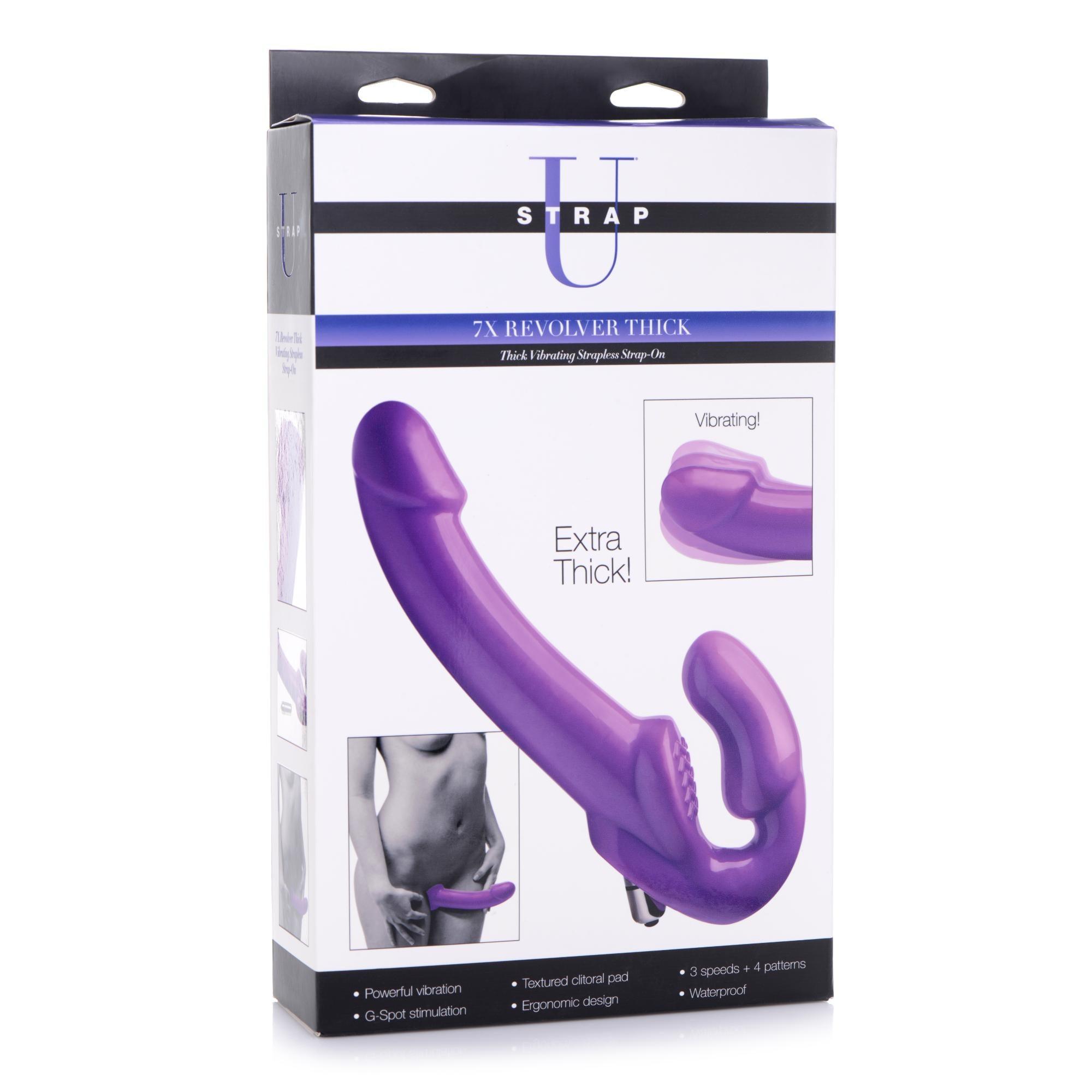 Strap U 7X Revolver Thick Vibrating Strapless Strap-On - Buy At Luxury Toy X - Free 3-Day Shipping