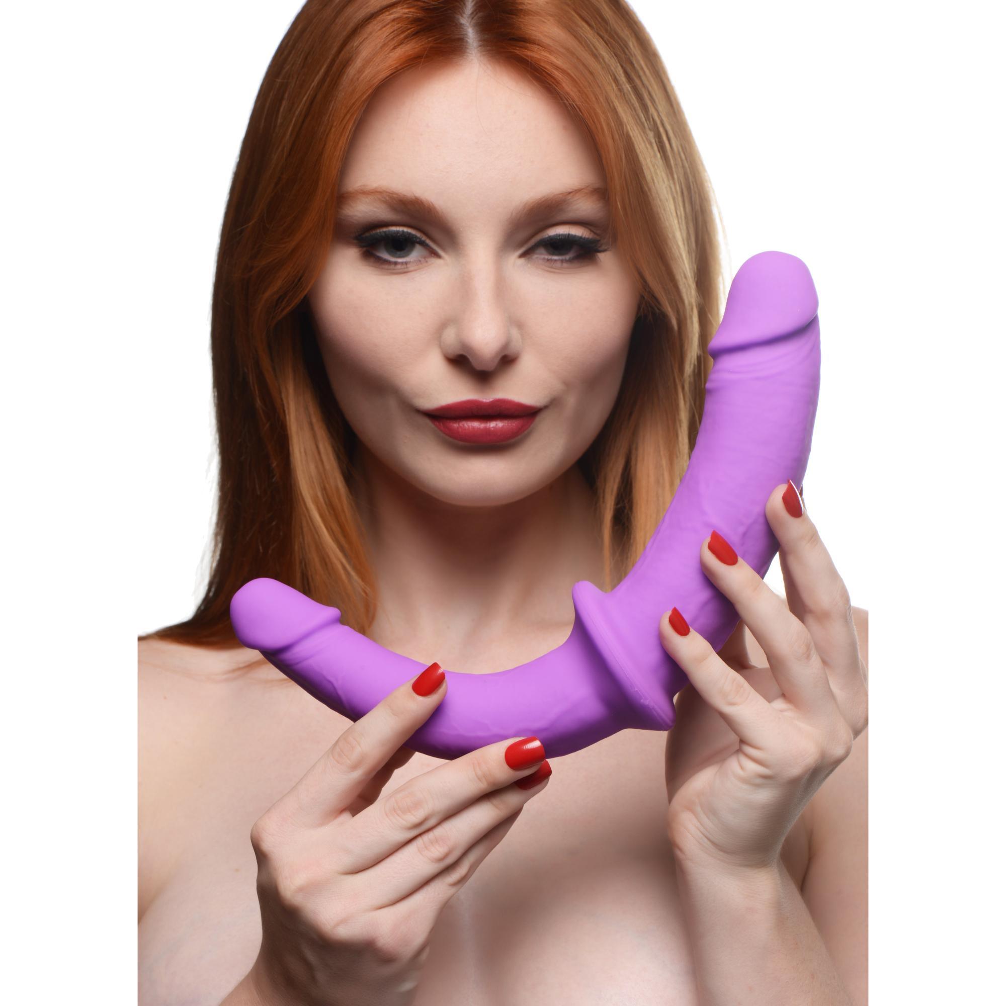 Strap U Double Charmer Silicone Double Dildo w/ Harness - Buy At Luxury Toy X - Free 3-Day Shipping