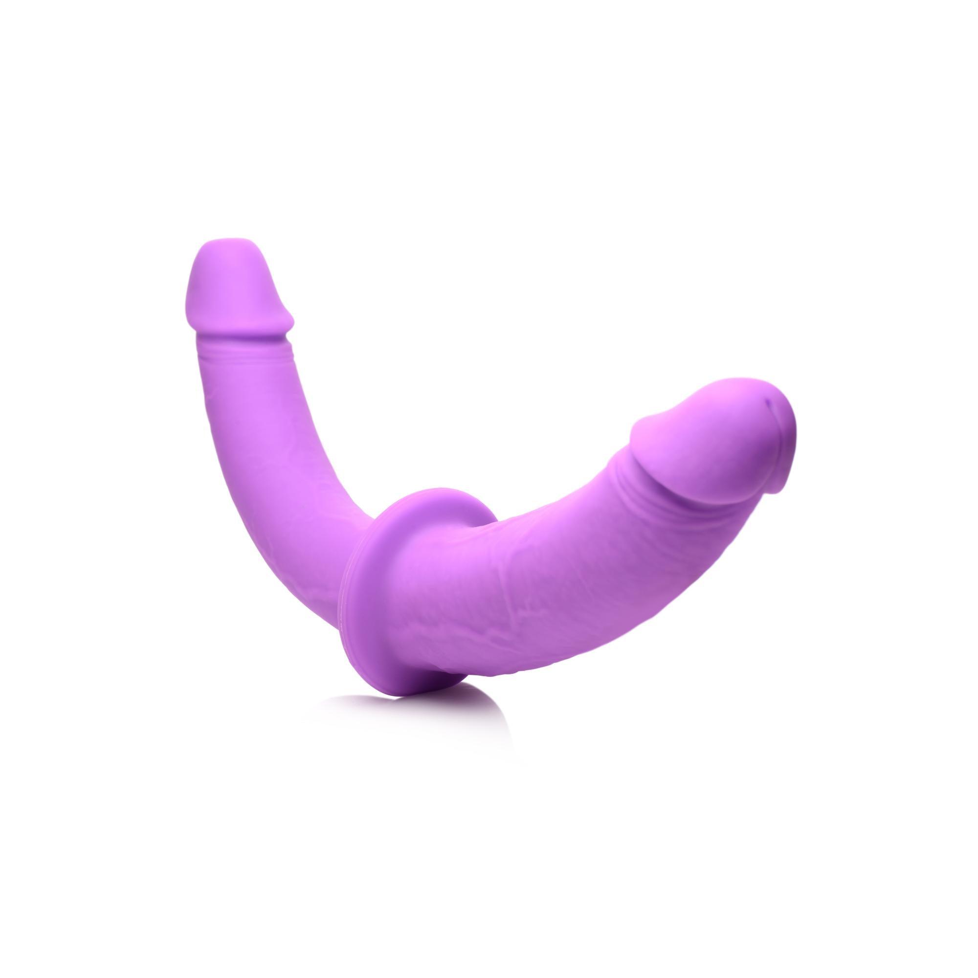 Strap U Double Charmer Silicone Double Dildo w/ Harness - Buy At Luxury Toy X - Free 3-Day Shipping