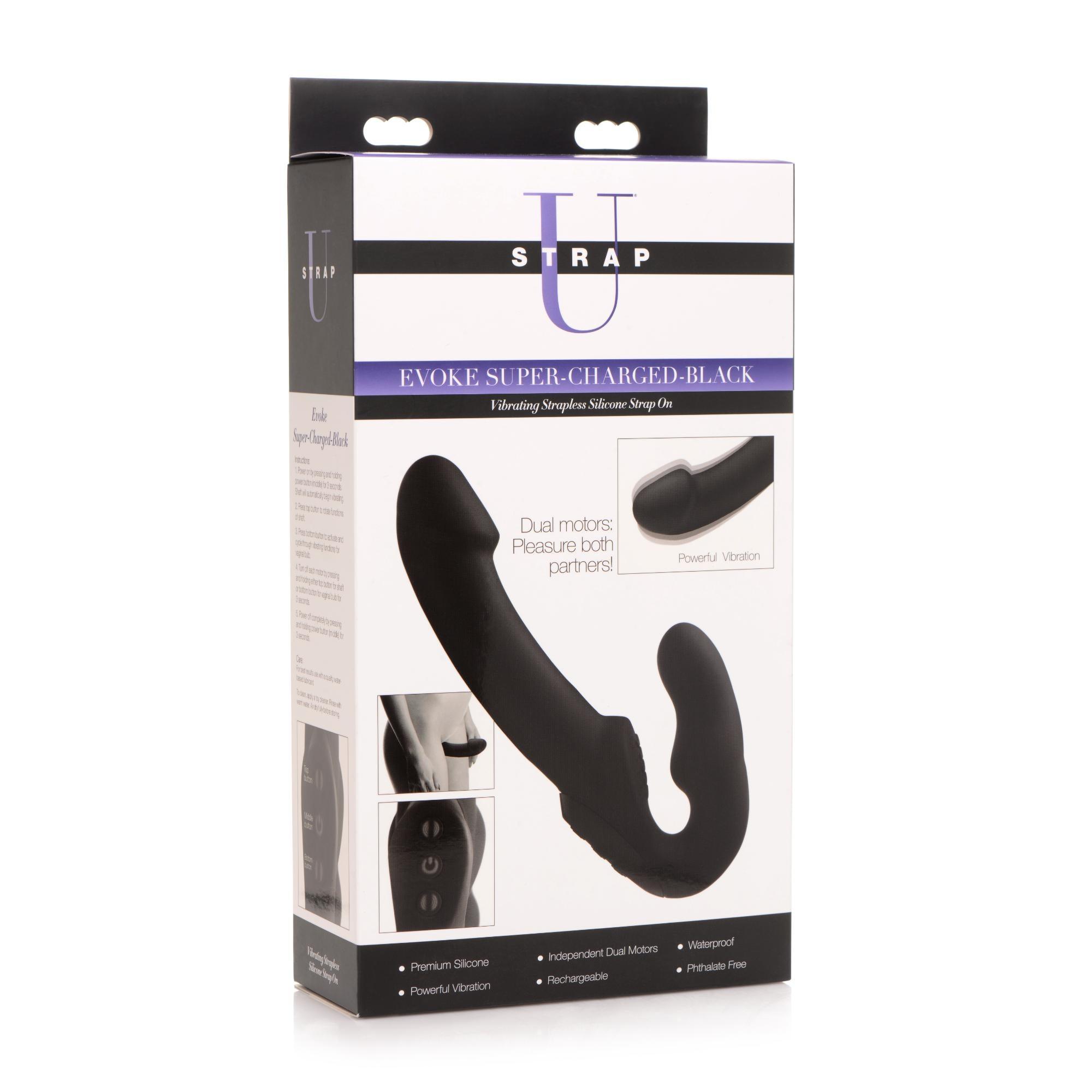 Strap U Evoke Super Charged Vibrating Strapless Silicone Dildo - Buy At Luxury Toy X - Free 3-Day Shipping