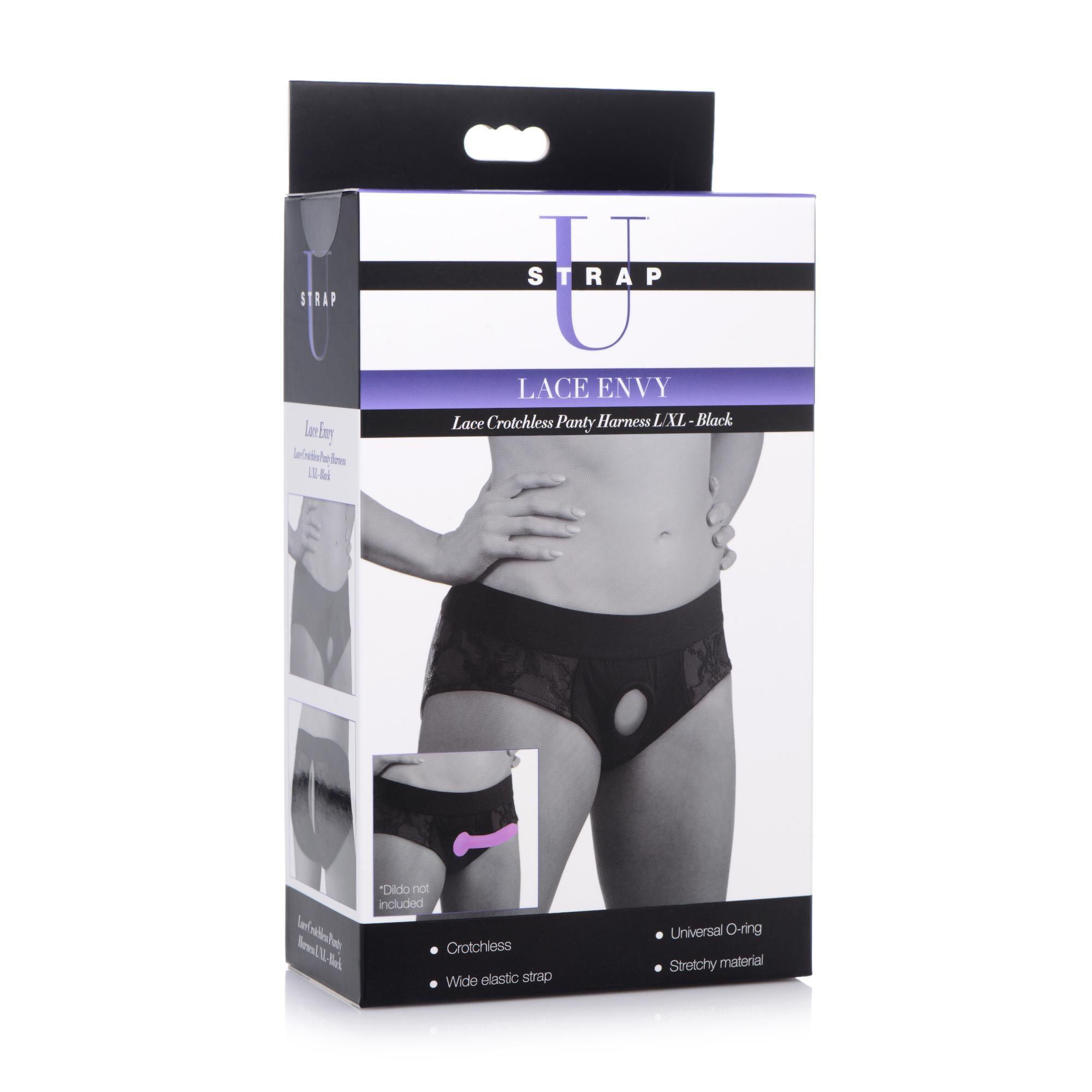 Strap U Lace Envy Lace Crotchless Panty Harness - Buy At Luxury Toy X - Free 3-Day Shipping