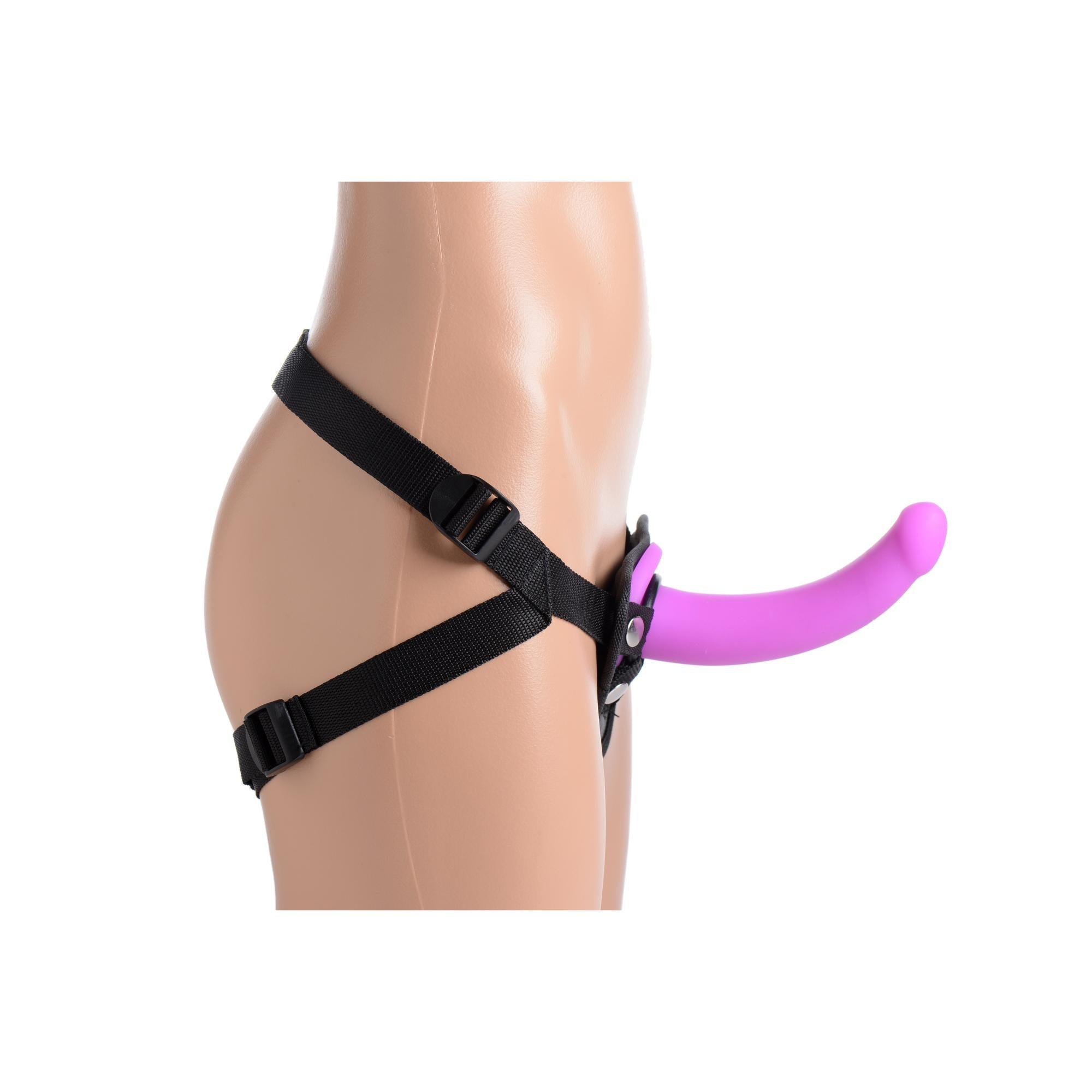 Strap U Navigator Silicone G-Spot Dildo with Harness - Buy At Luxury Toy X - Free 3-Day Shipping