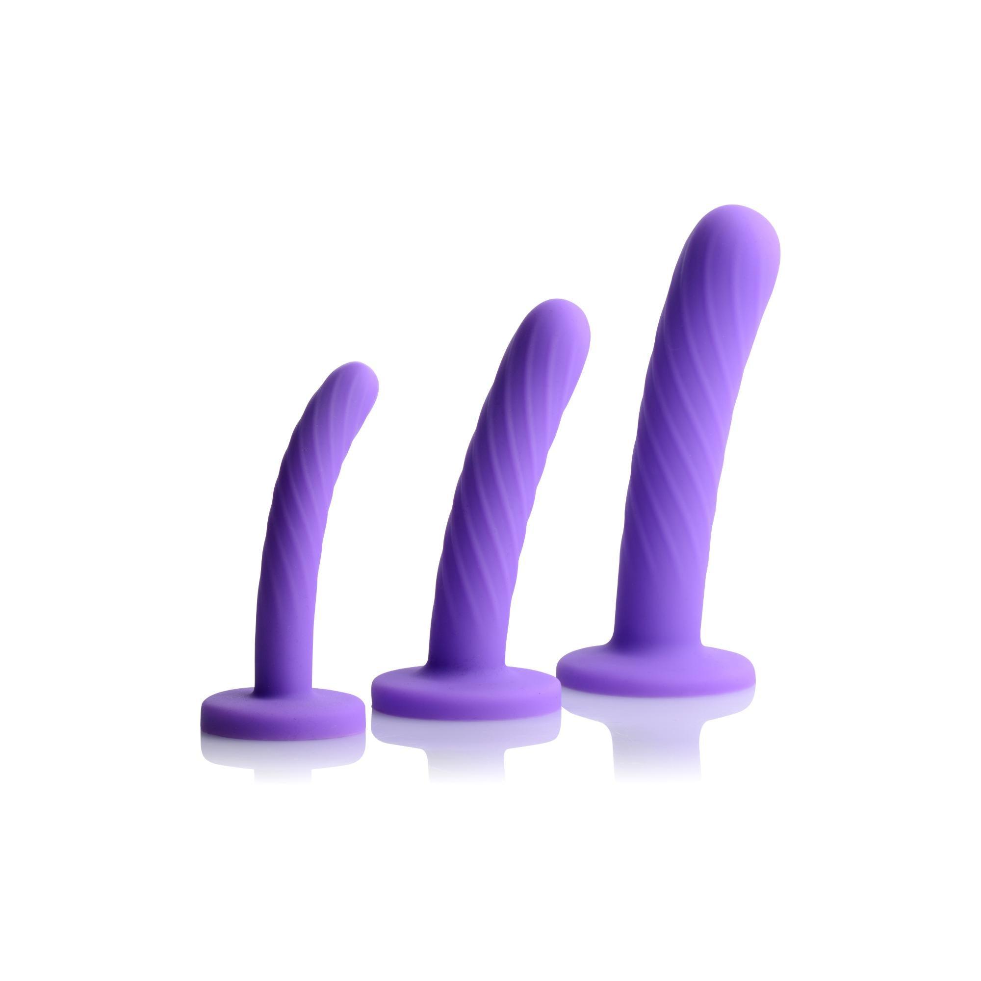 Strap U Tri-Play 3 Piece Silicone Dildo Set - Buy At Luxury Toy X - Free 3-Day Shipping