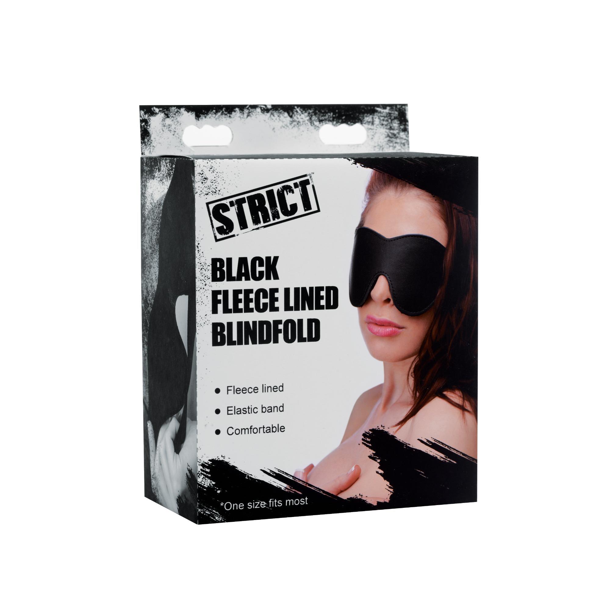 STRICT Black Fleece Lined Blindfold - Buy At Luxury Toy X - Free 3-Day Shipping