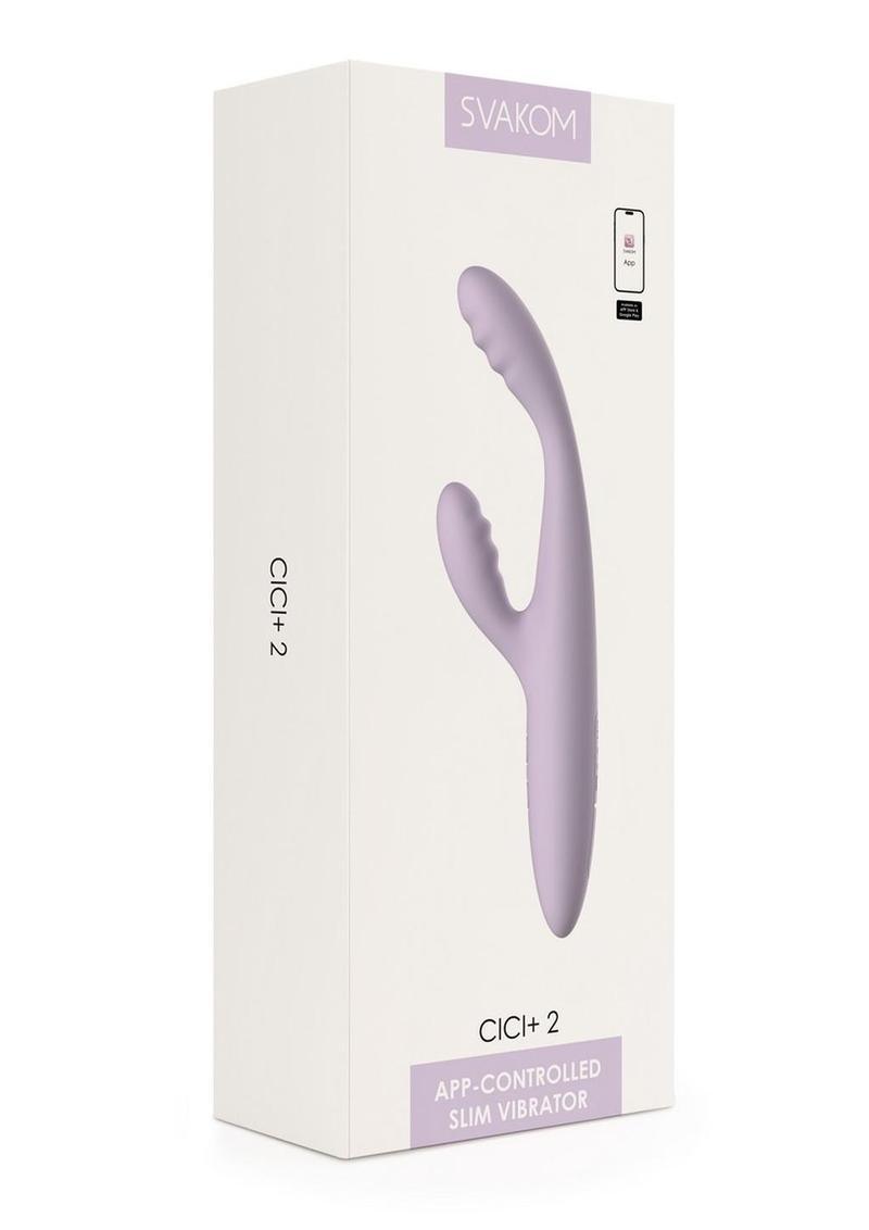 Svakom CICI Plus 2 Rechargeable Silicone App Controlled G-Spot Warming Vibrator - Buy At Luxury Toy X - Free 3-Day Shipping