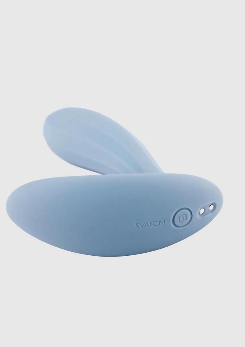 Svakom Erica Rechargeable Silicone App Compatible Dual Vibrator with Clitoral Stimulator and Remote Control - Buy At Luxury Toy X - Free 3-Day Shipping