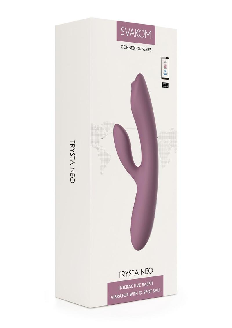 Svakom Trysta Neo Rechargeable App Compatible Silicone Rabbit Vibrator - Buy At Luxury Toy X - Free 3-Day Shipping