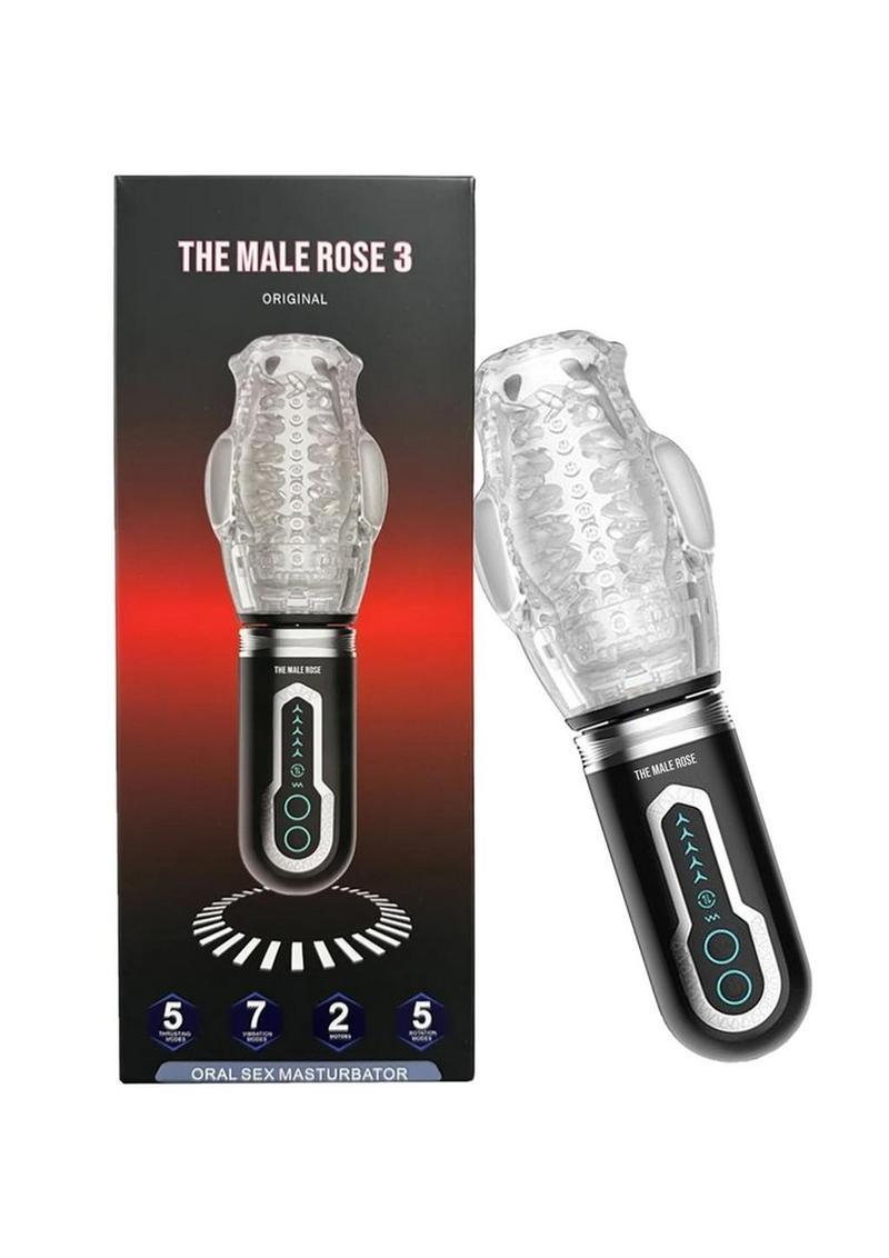 The Male Rose 3 Rechargeable Thrusting Rotating Masturbator - Buy At Luxury Toy X - Free 3-Day Shipping