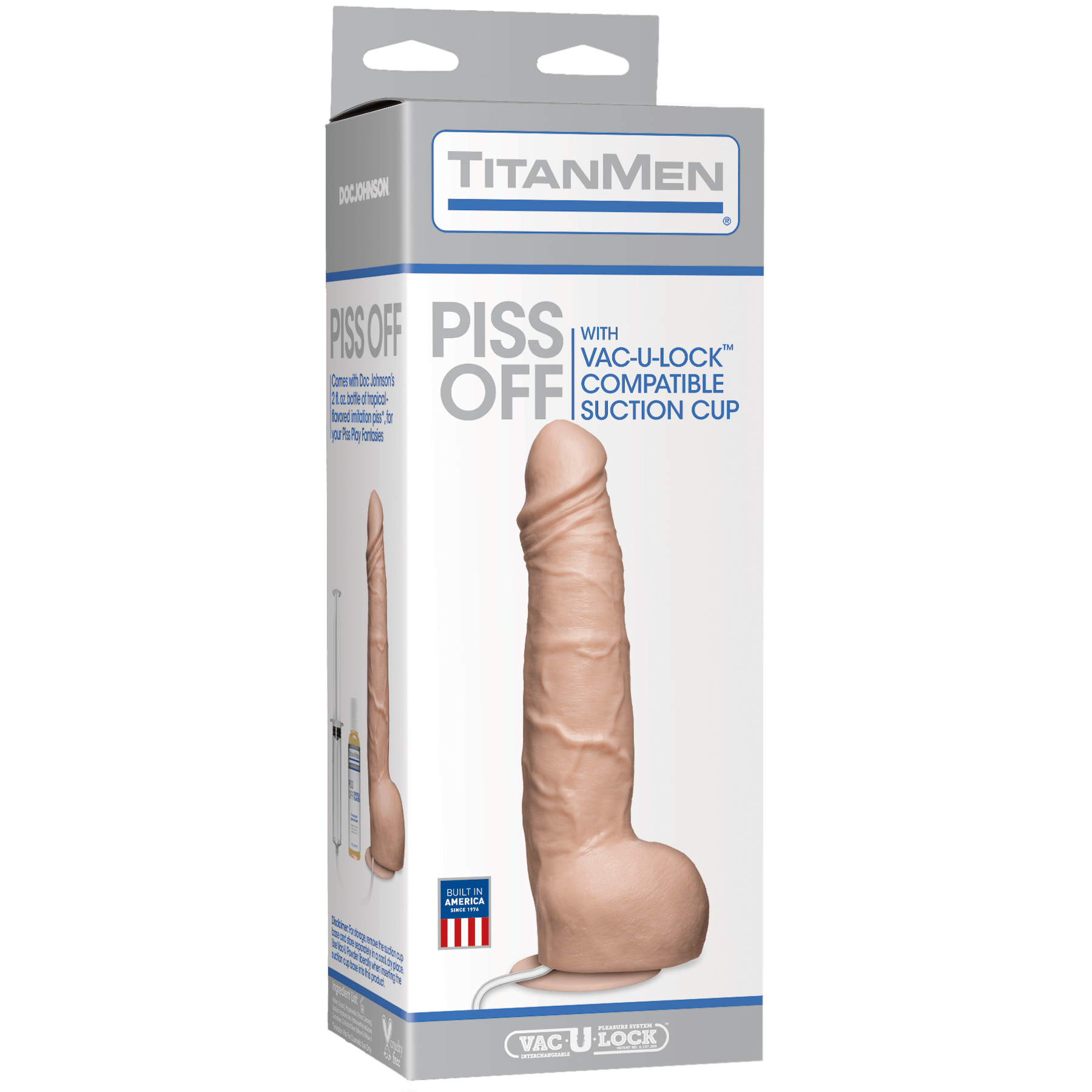 TitanMen - PissOff - Squirting Cock - With Removable Vac-U-Lock Suction Cup - Buy At Luxury Toy X - Free 3-Day Shipping