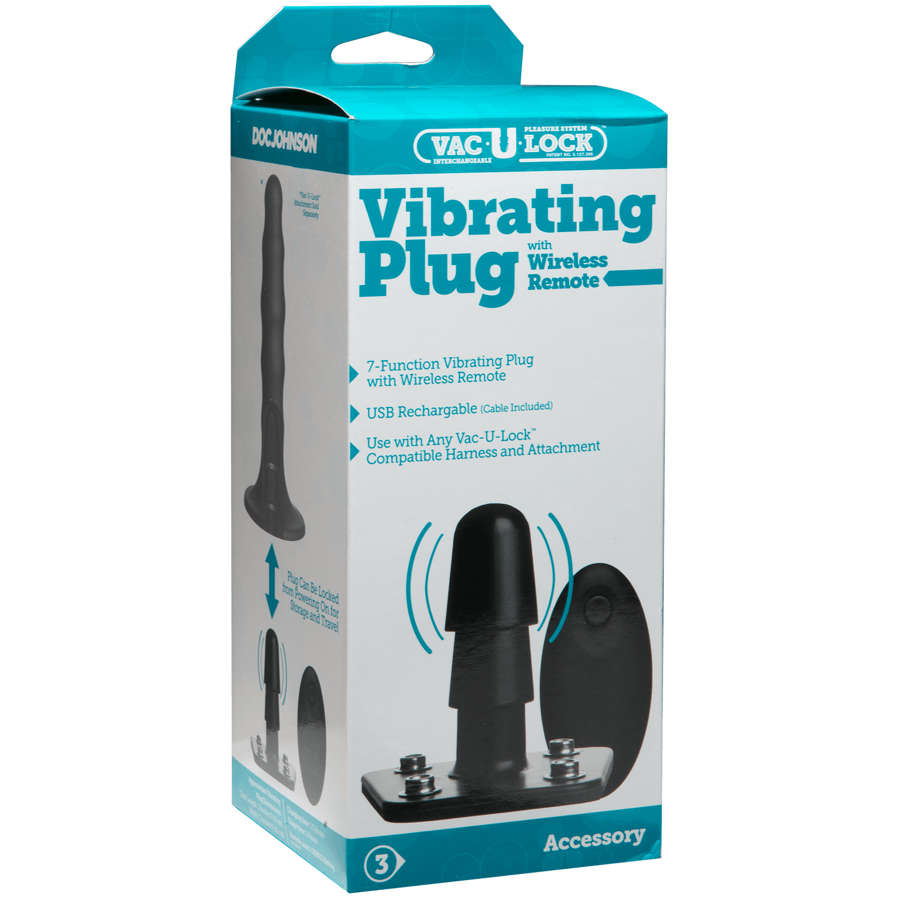 Vac-U-Lock Vibrating Plug with Wireless Remote - Buy At Luxury Toy X - Free 3-Day Shipping