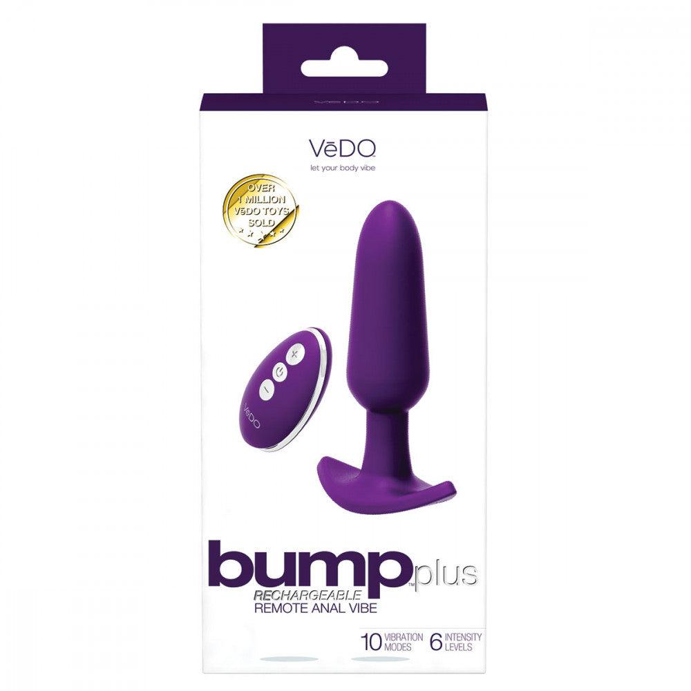 VeDO Bump Plus Rechargeable Silicone Anal Vibrator with Remote Control - Buy At Luxury Toy X - Free 3-Day Shipping