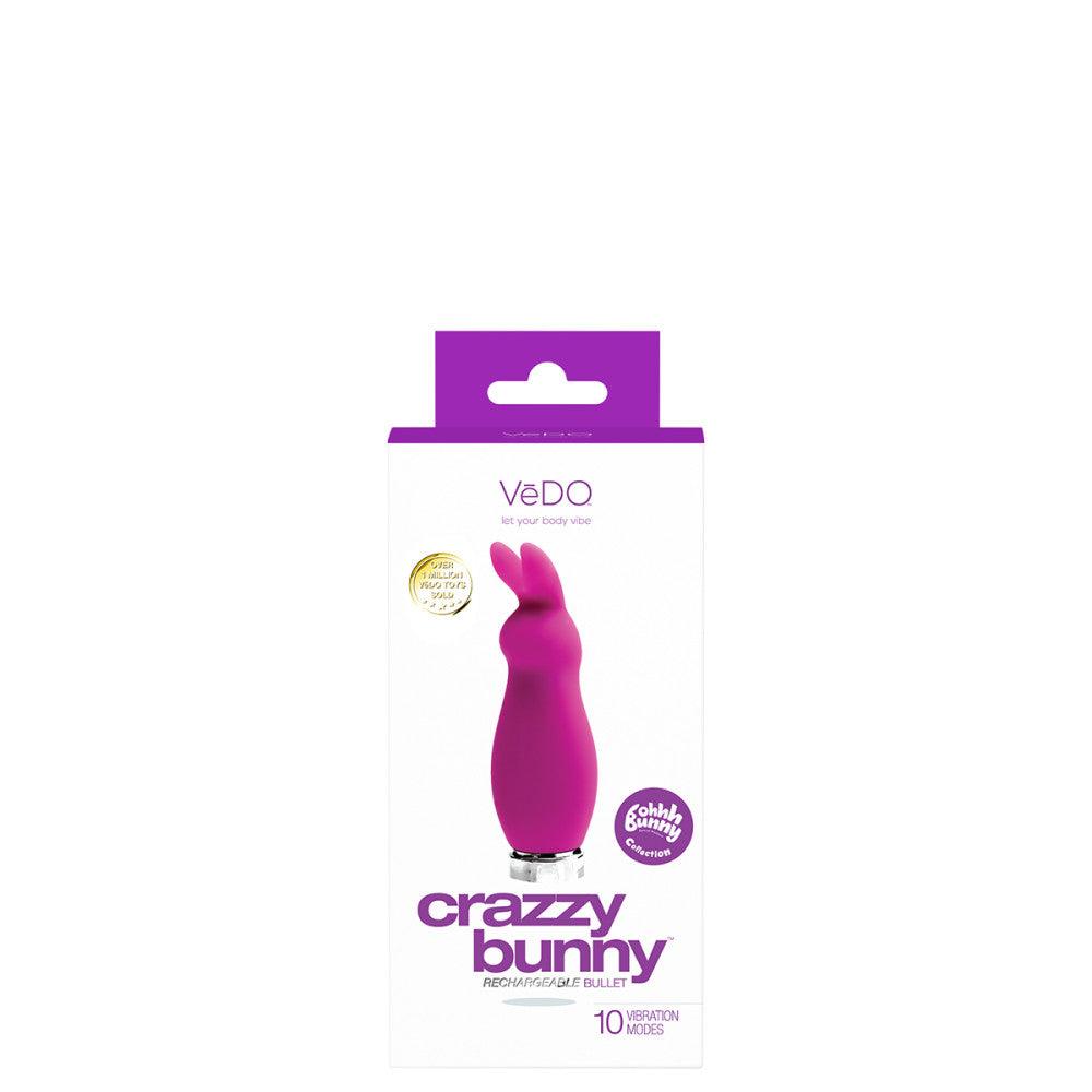 VeDO Crazzy Bunny Rechargeable Silicone Mini Vibrator - Buy At Luxury Toy X - Free 3-Day Shipping