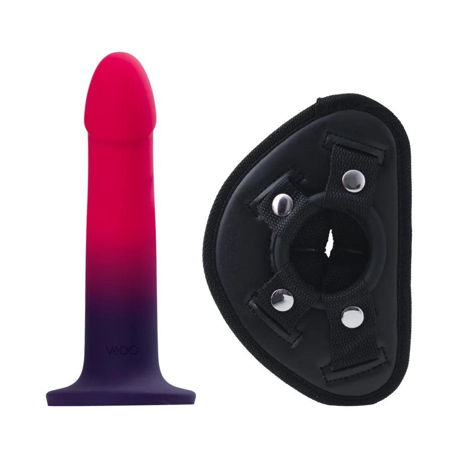 VeDO Duo Silicone Dildo with Harness - Buy At Luxury Toy X - Free 3-Day Shipping