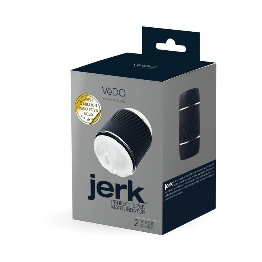 VeDO Jerk Masturbation Sleeve Black with Clear Sleeve - Buy At Luxury Toy X - Free 3-Day Shipping