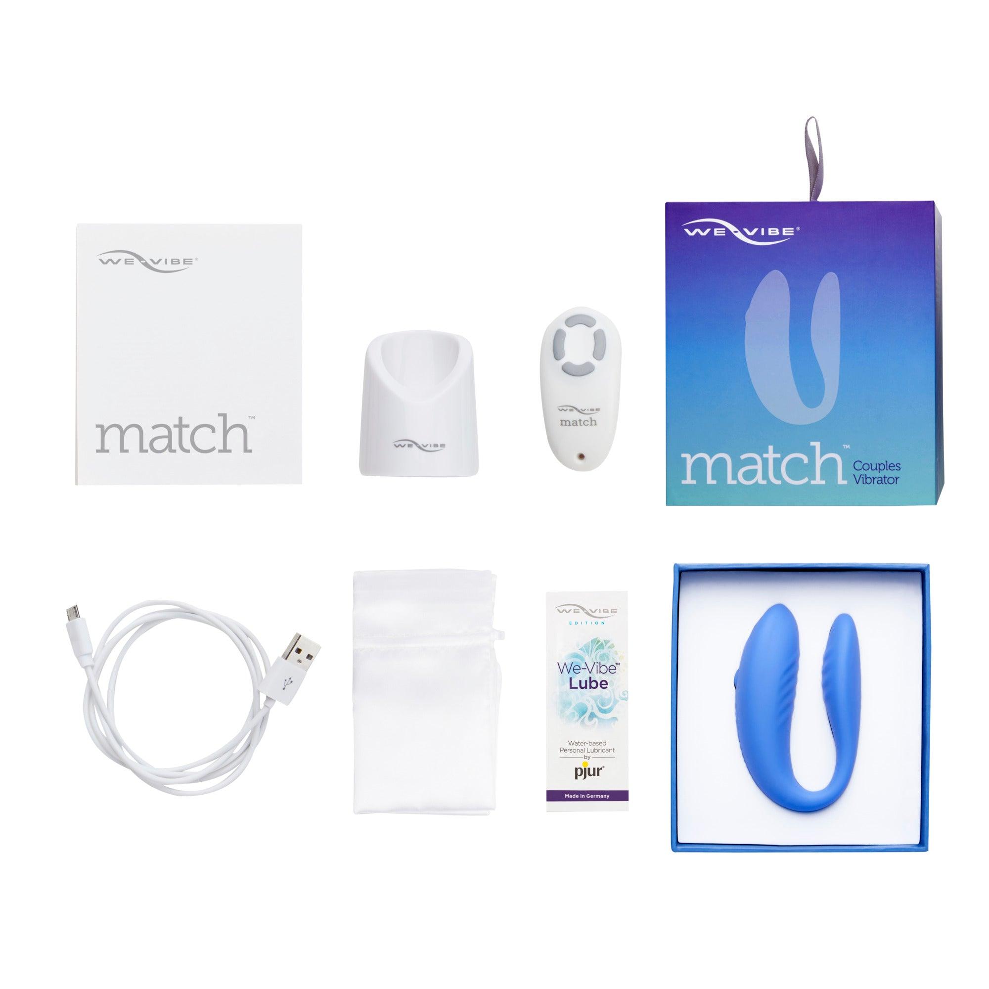 We-Vibe Match Rechargeable Silicone Couples Vibrator with Remote Control - Buy At Luxury Toy X - Free 3-Day Shipping