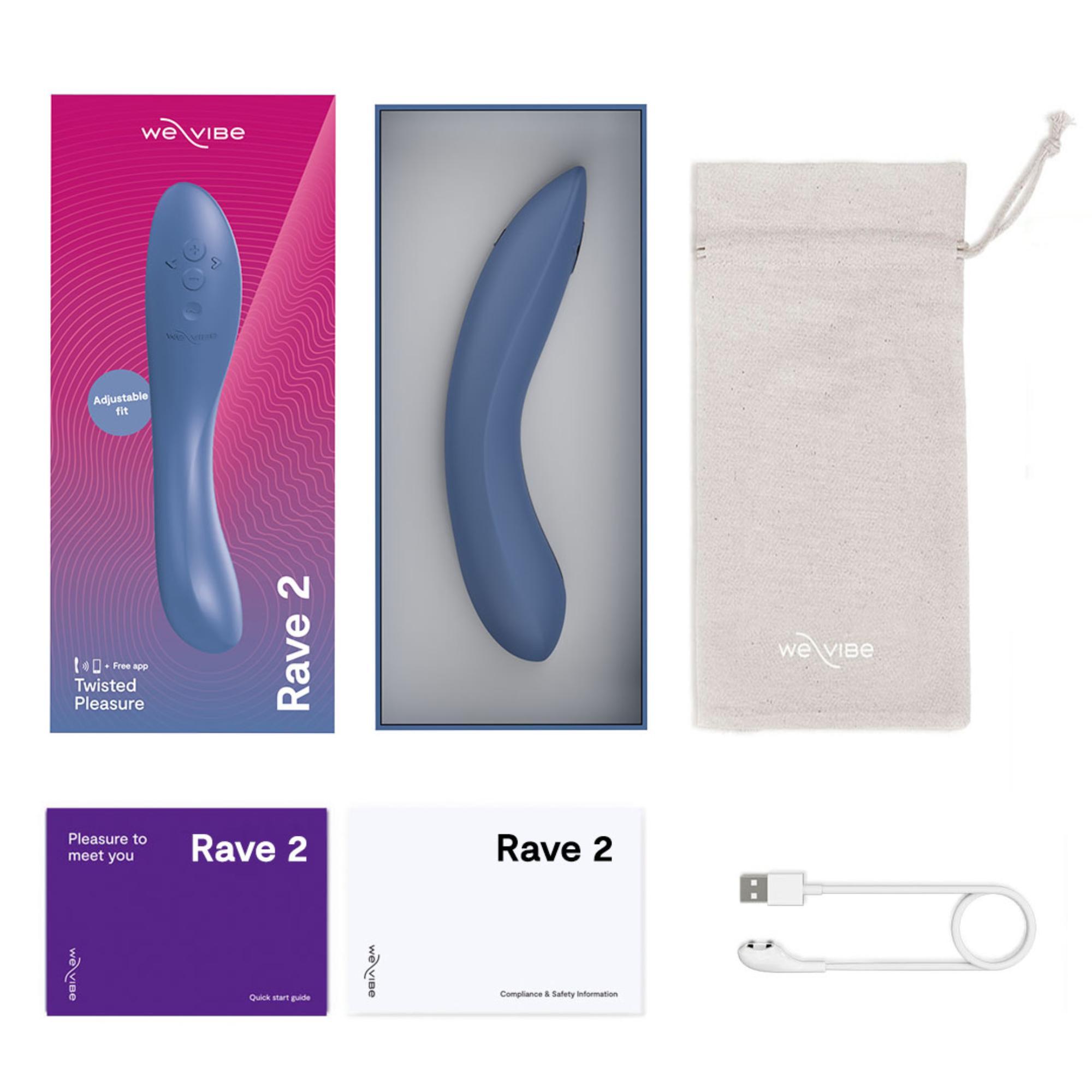 We-Vibe Rave 2 Twisted Pleasure Rechargeable Silicone G-Spot Vibrator - Buy At Luxury Toy X - Free 3-Day Shipping