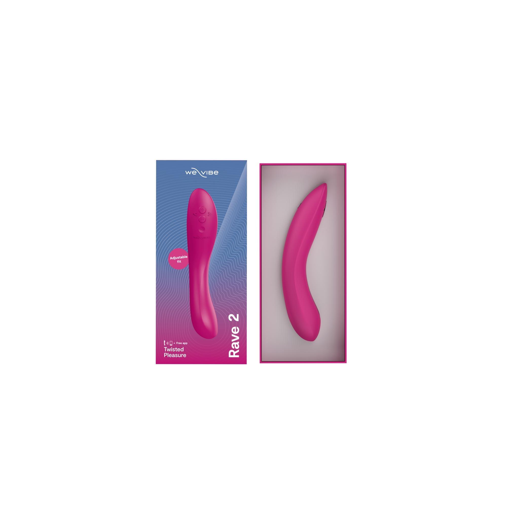 We-Vibe Rave 2 Twisted Pleasure Rechargeable Silicone G-Spot Vibrator - Buy At Luxury Toy X - Free 3-Day Shipping