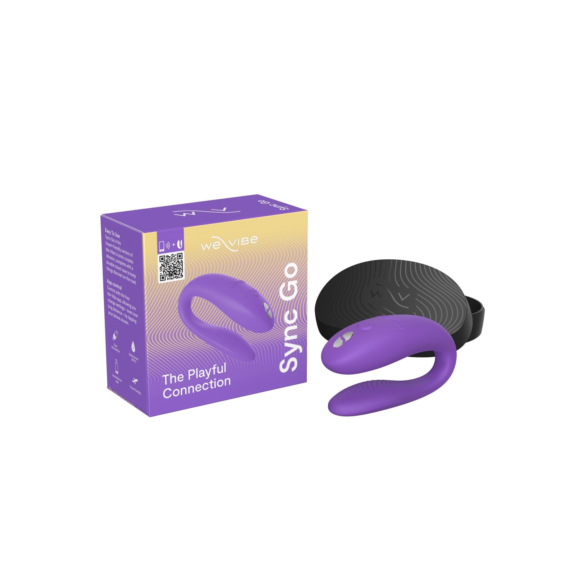 We-Vibe Sync Go App Control Rechargeable Silicone Couples Vibrator - Buy At Luxury Toy X - Free 3-Day Shipping