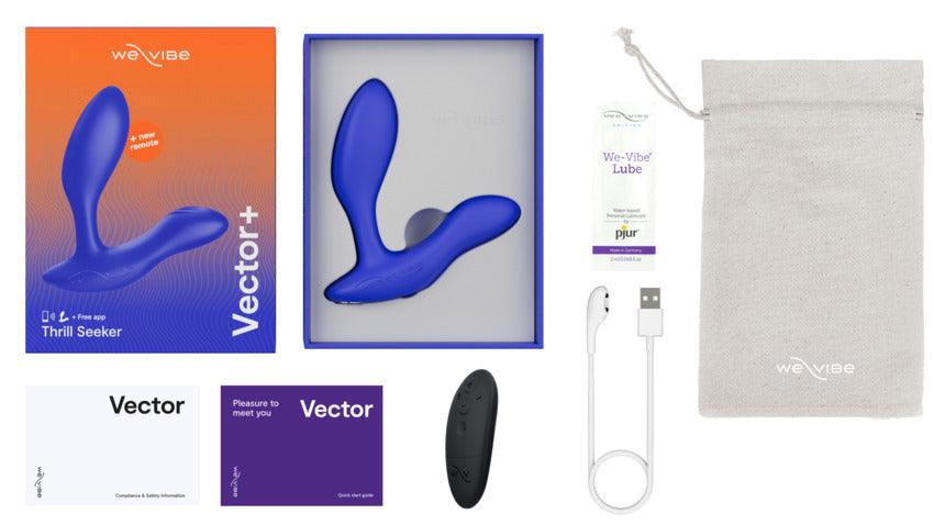 We-Vibe Vector+ Rechargeable Silicone Vibrating Prostate Massager with Remote Control - Buy At Luxury Toy X - Free 3-Day Shipping