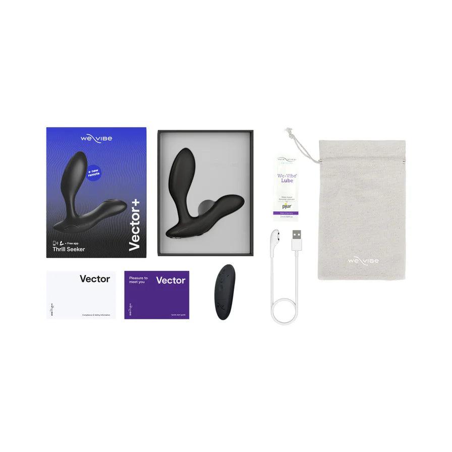 We-Vibe Vector+ Rechargeable Silicone Vibrating Prostate Massager with Remote Control - Buy At Luxury Toy X - Free 3-Day Shipping