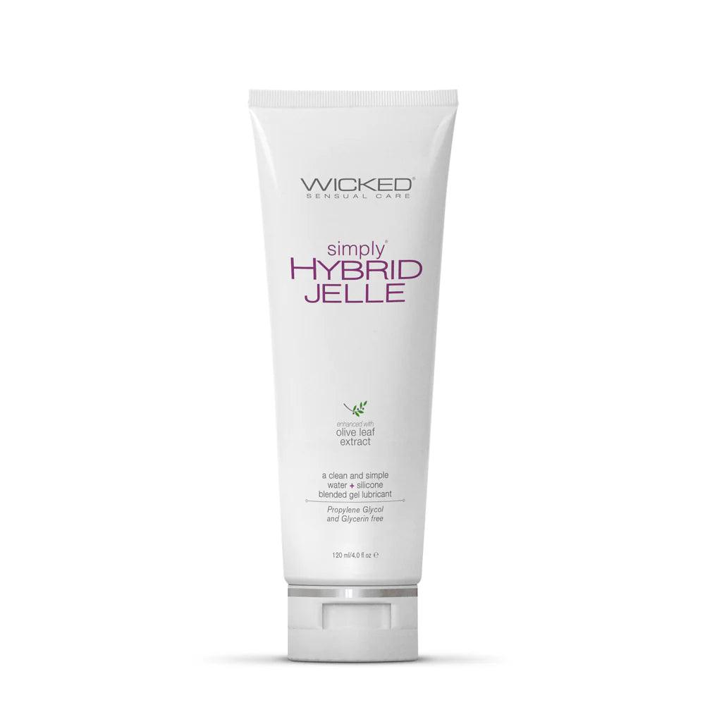 Wicked Simply Hybrid Jelle Lubricant with Olive Leaf Extract 4oz - Buy At Luxury Toy X - Free 3-Day Shipping