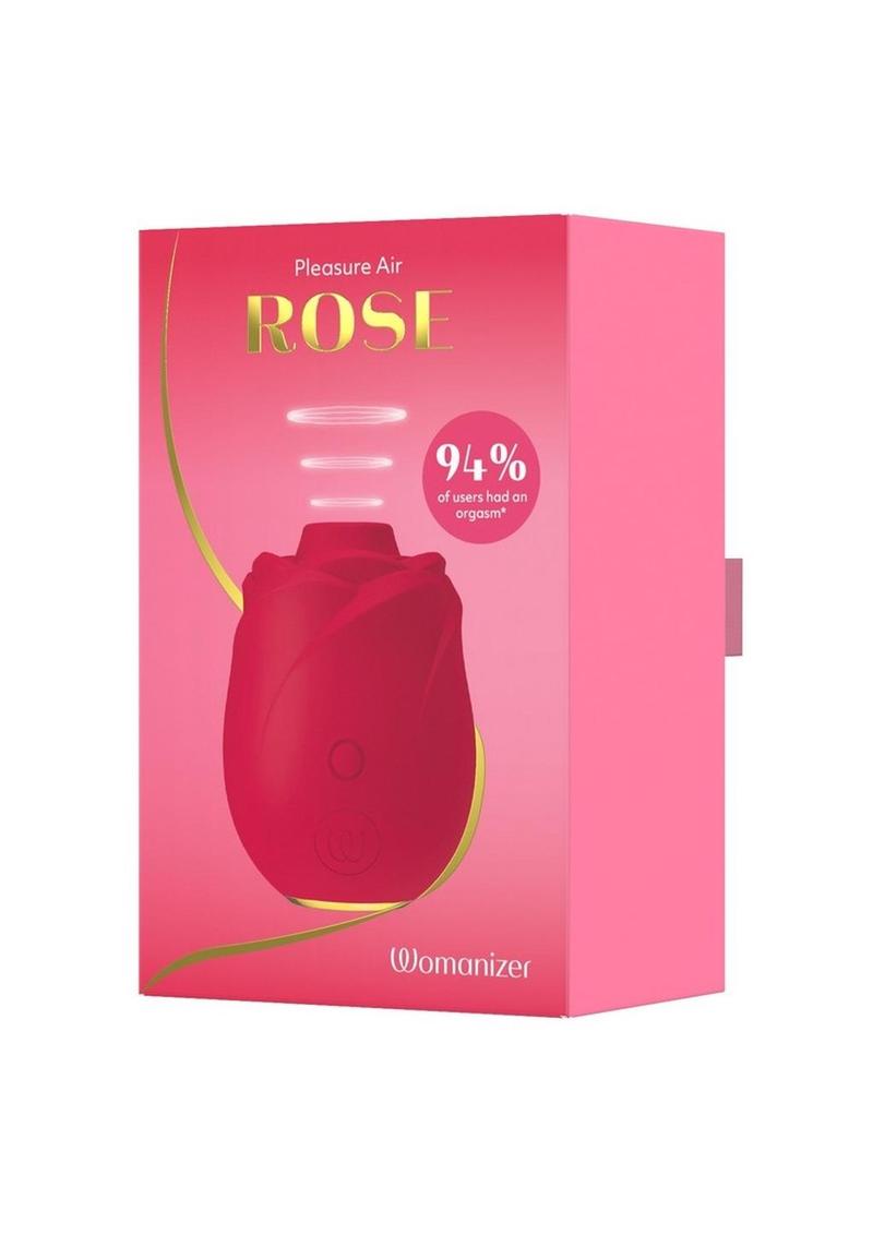 Womanizer Rose Rechargeable Silicone Air Pulse Clitoral Vibrator – Contactless Air Pressure & Suction for Orgasmic Pleasure - Buy At Luxury Toy X - Free 3-Day Shipping