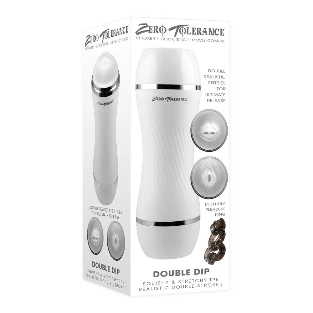 Zero Tolerance Double Dip Dual-Ended Realistic Stroker with Movie Download - Buy At Luxury Toy X - Free 3-Day Shipping