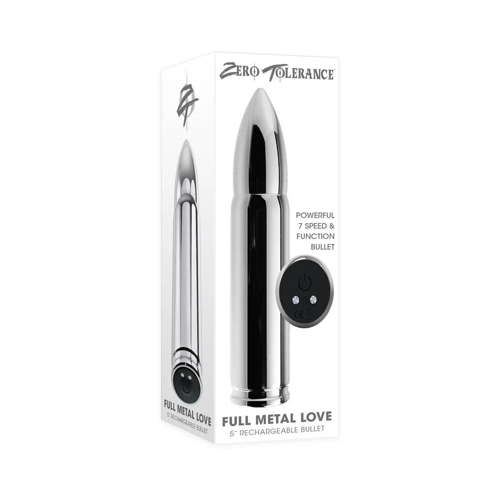 Zero Tolerance Full Metal Love Rechargeable Aluminum Bullet-Shaped Bullet Vibrator - Buy At Luxury Toy X - Free 3-Day Shipping