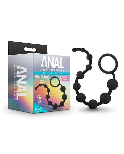 Anal Adventure Platinum Silicone 10 Anal Beads - Buy At Luxury Toy X - Free 3-Day Shipping