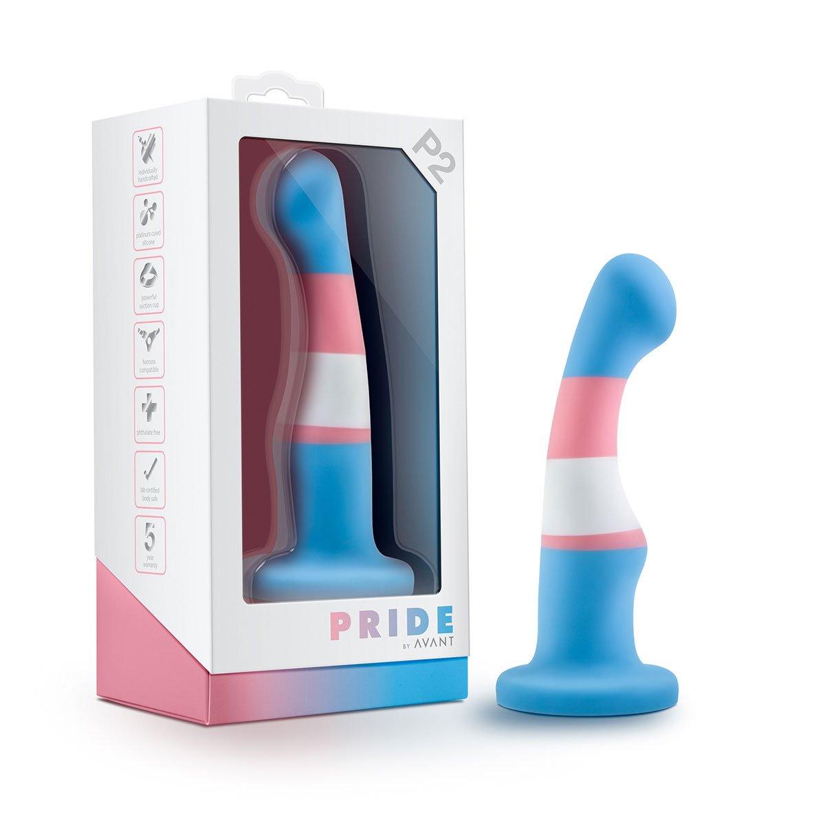 Avant Pride P2 True Blue 6-Inch Silicone Dildo - Buy At Luxury Toy X - Free 3-Day Shipping