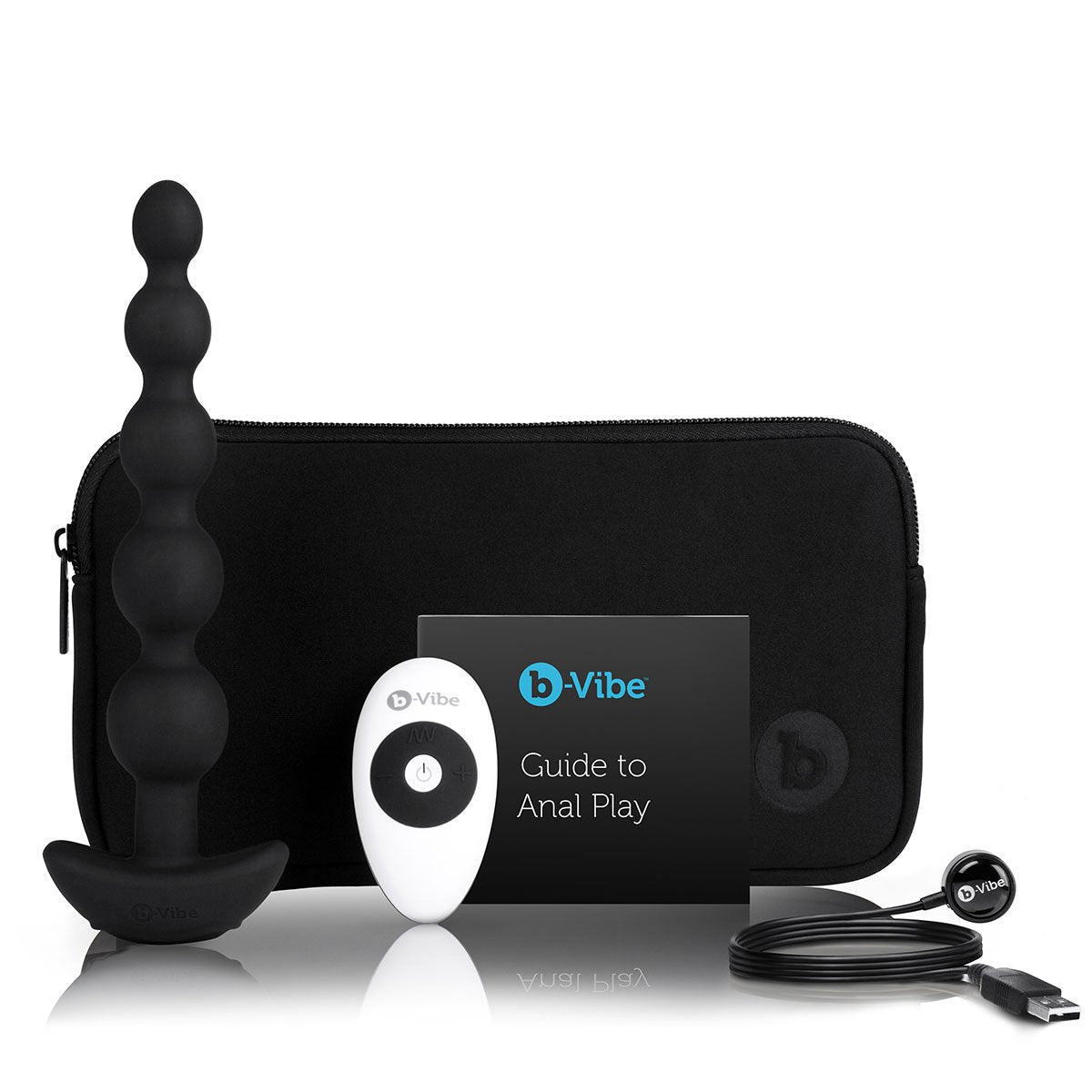 b-Vibe Cinco Rechargeable Remote-Controlled Vibrating Anal Beads Plug - Buy At Luxury Toy X - Free 3-Day Shipping