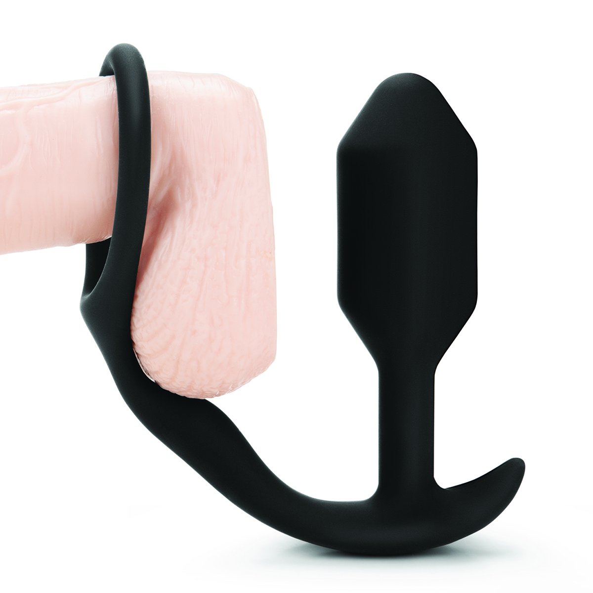 b-Vibe Snug & Tug Weighted Silicone Anal Plug with Cockring - Buy At Luxury Toy X - Free 3-Day Shipping