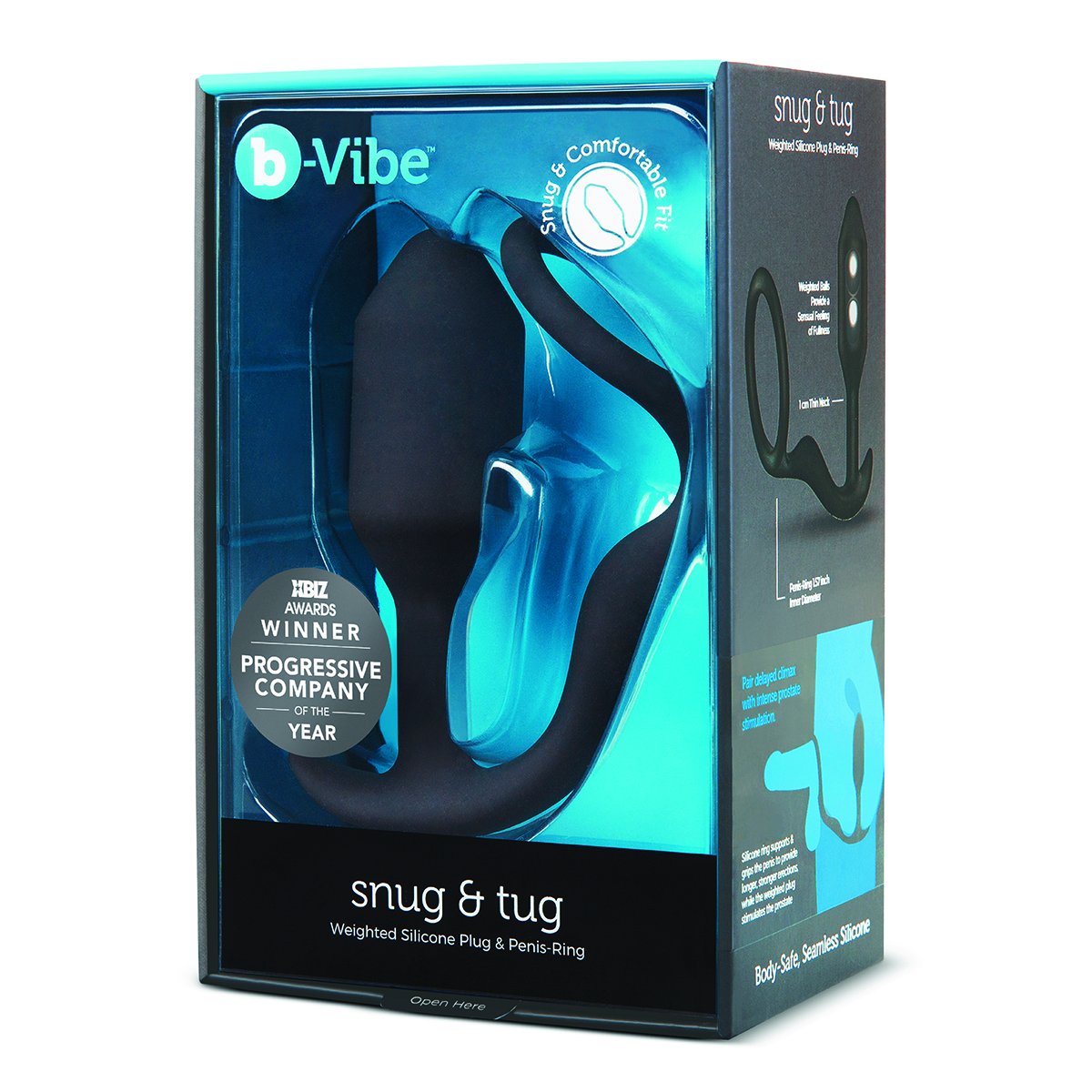 b-Vibe Snug & Tug Weighted Silicone Anal Plug with Cockring - Buy At Luxury Toy X - Free 3-Day Shipping