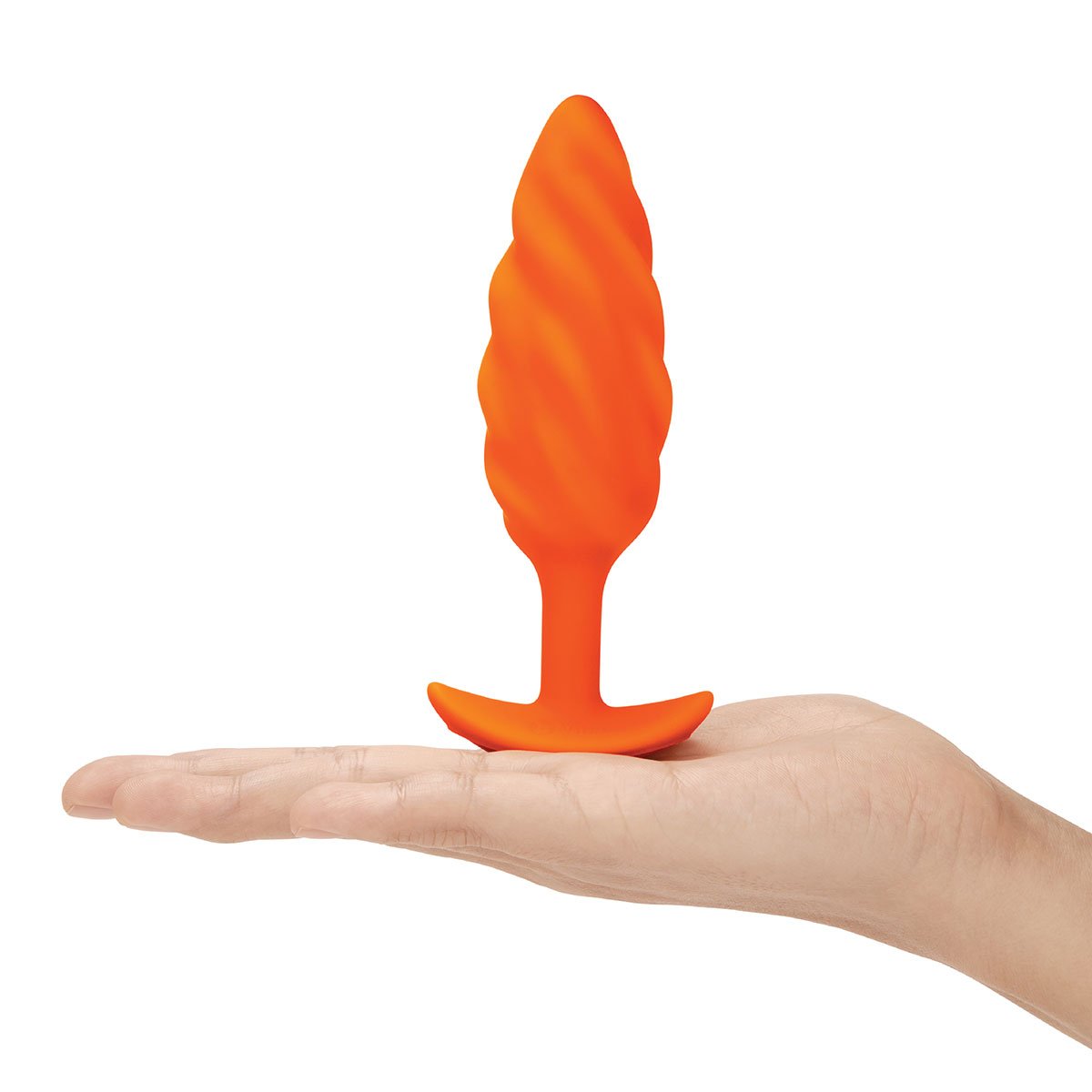 B-Vibe Texture Plug Swirl Orange Medium - Buy At Luxury Toy X - Free 3-Day Shipping