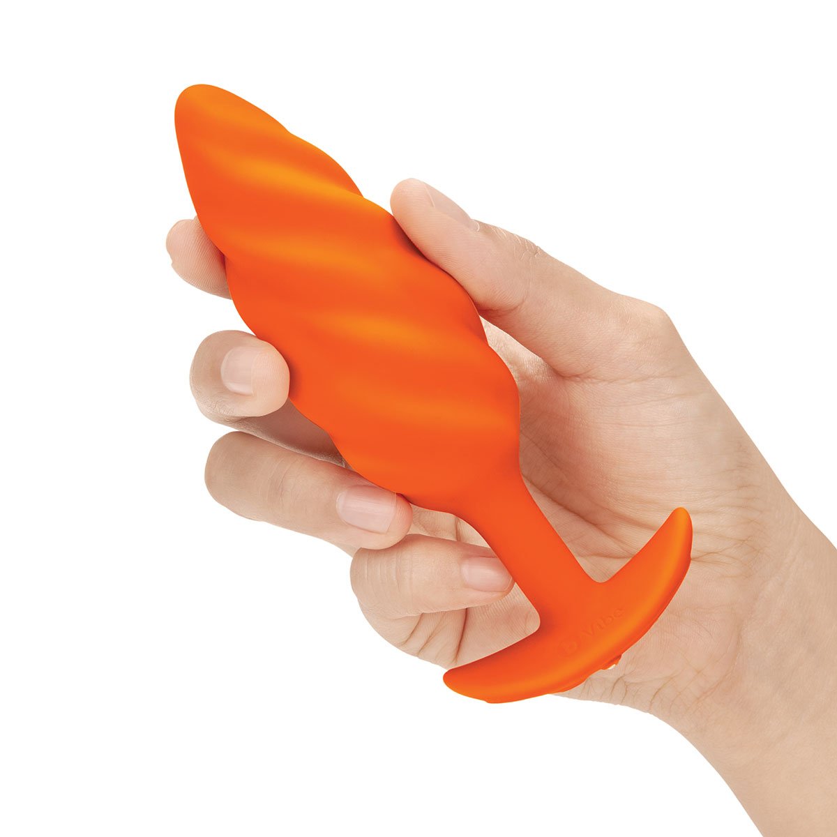 B-Vibe Texture Plug Swirl Orange Medium - Buy At Luxury Toy X - Free 3-Day Shipping