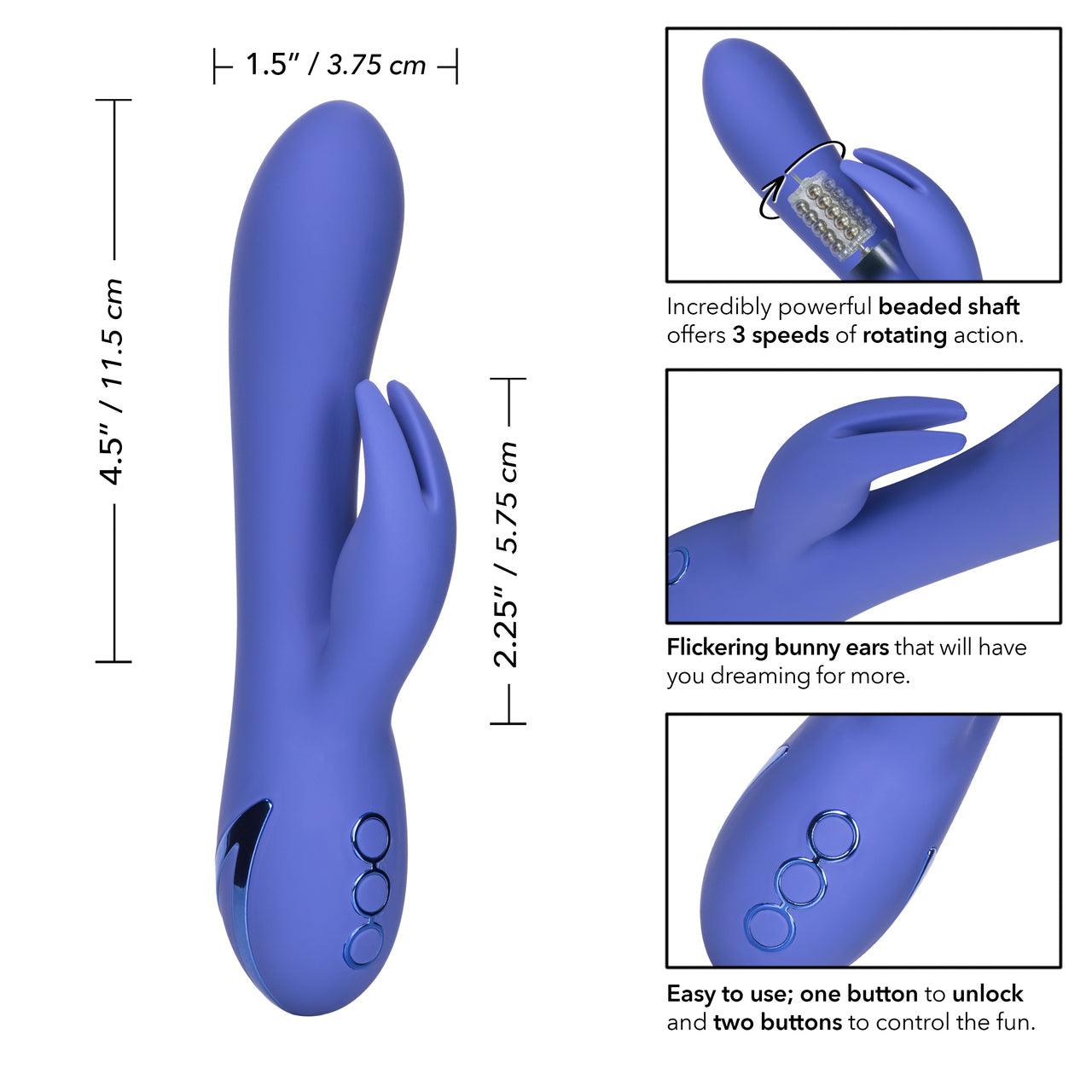 California Dreaming Beverly Hills Bunny Silicone USB Rechargeable Multifunction - Buy At Luxury Toy X - Free 3-Day Shipping