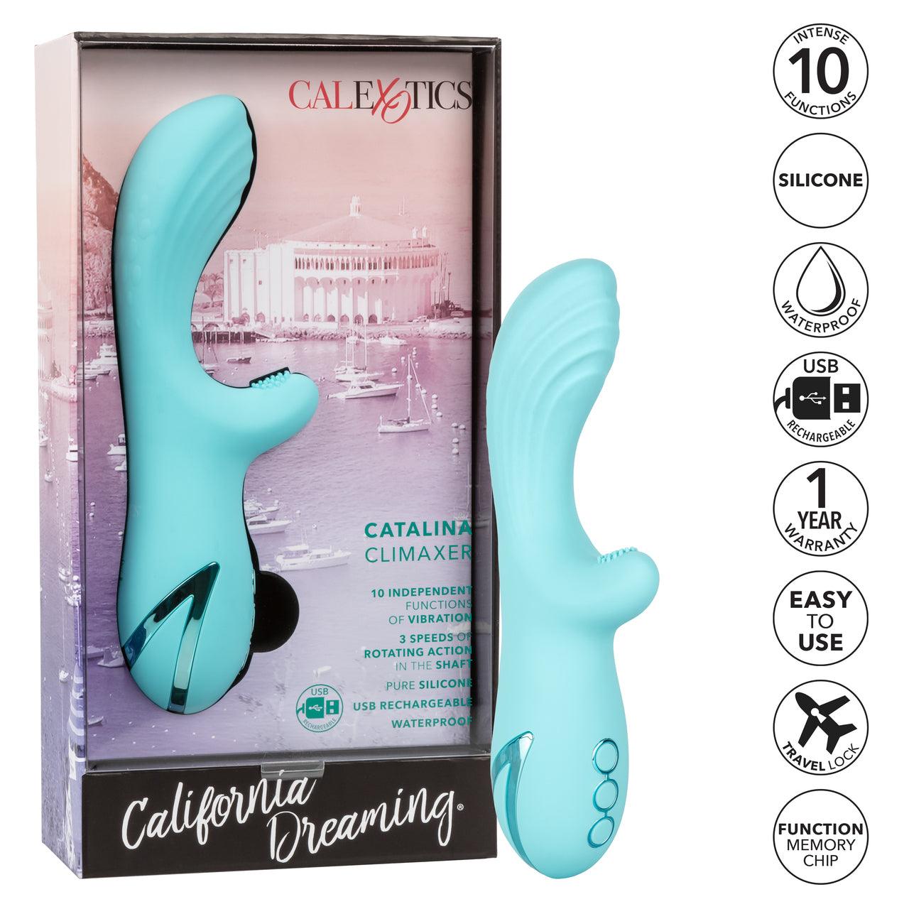 California Dreaming Catalina Climaxer Rechargeable Rotating Silicone Vibrator - Buy At Luxury Toy X - Free 3-Day Shipping