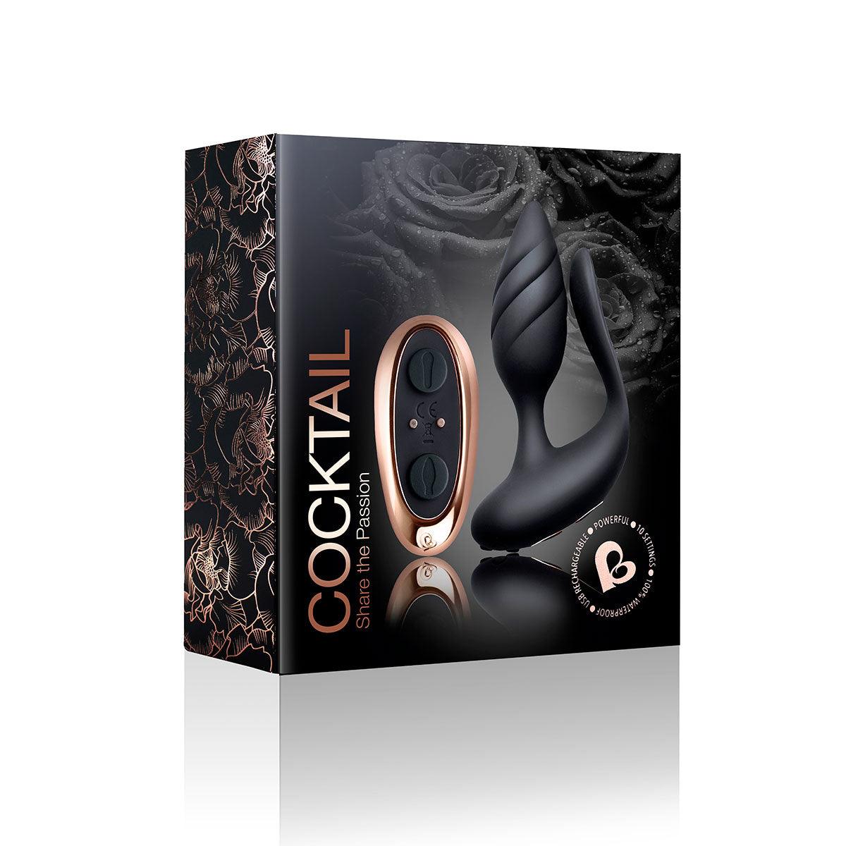 Rocks Off Cocktail Rechargeable Silicone Couples Vibrator with Remote Control - Buy At Luxury Toy X - Free 3-Day Shipping