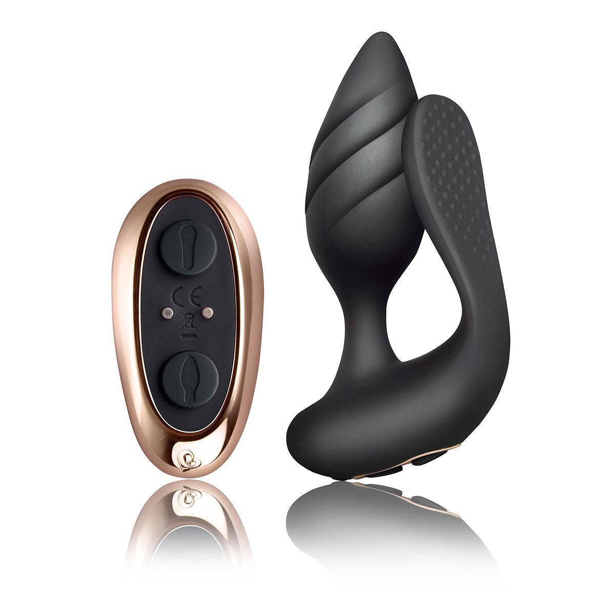 Rocks Off Cocktail Rechargeable Silicone Couples Vibrator with Remote Control - Buy At Luxury Toy X - Free 3-Day Shipping