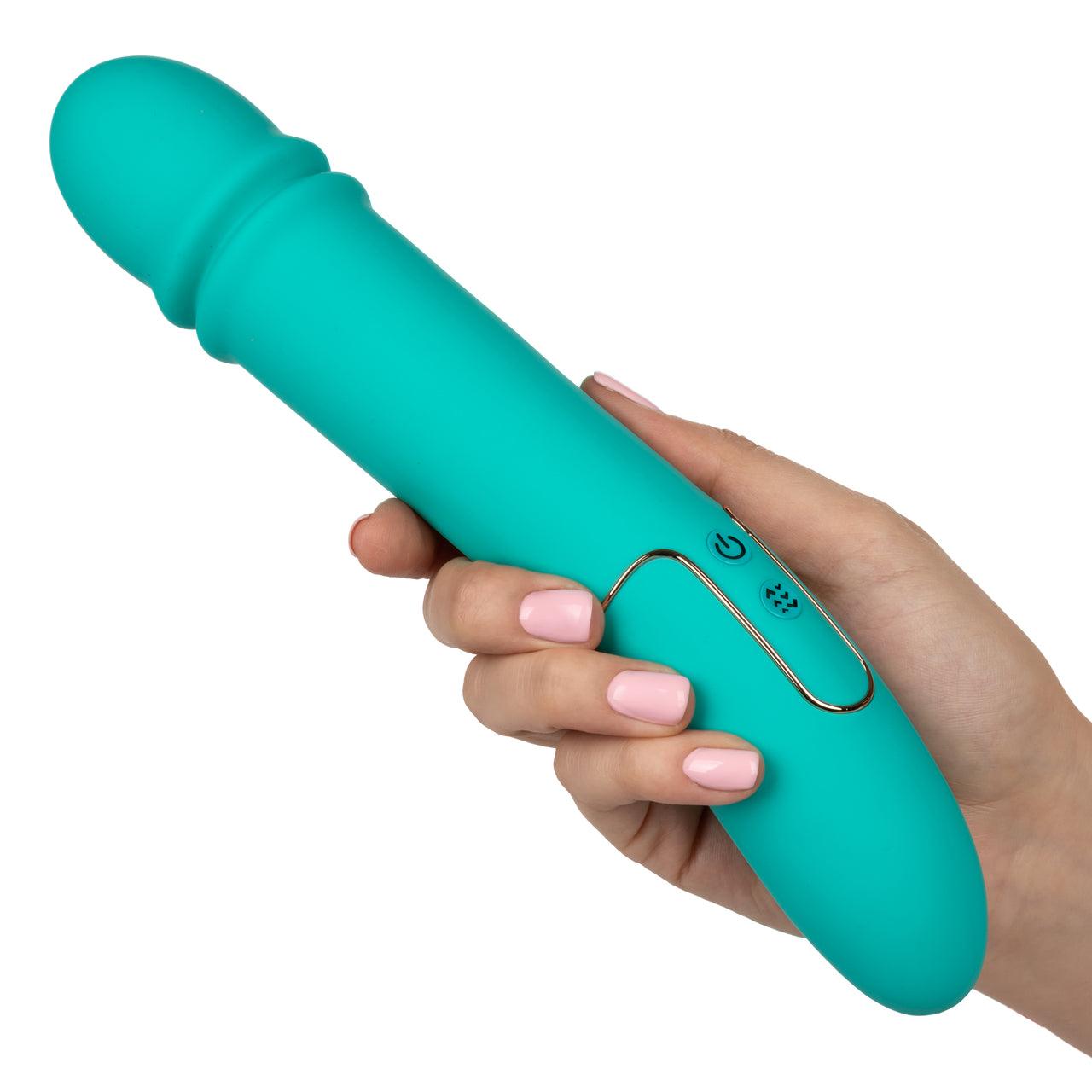 Shameless Flirt Rechargeable Silicone Thrusting Vibrator - Buy At Luxury Toy X - Free 3-Day Shipping