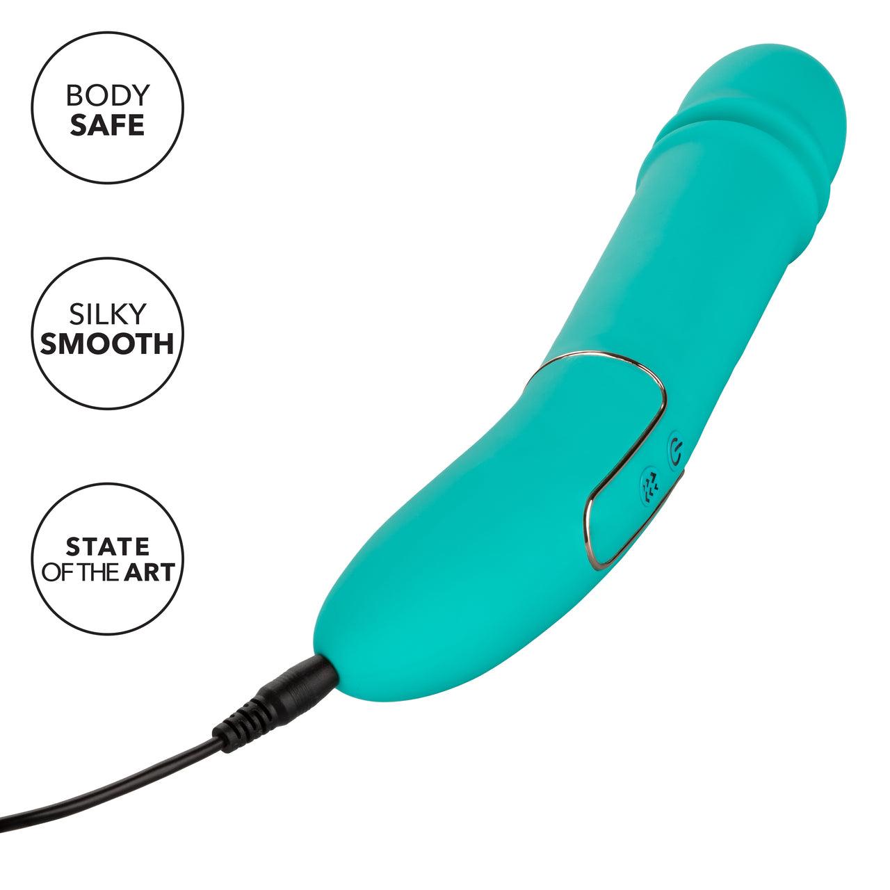 Shameless Flirt Rechargeable Silicone Thrusting Vibrator - Buy At Luxury Toy X - Free 3-Day Shipping