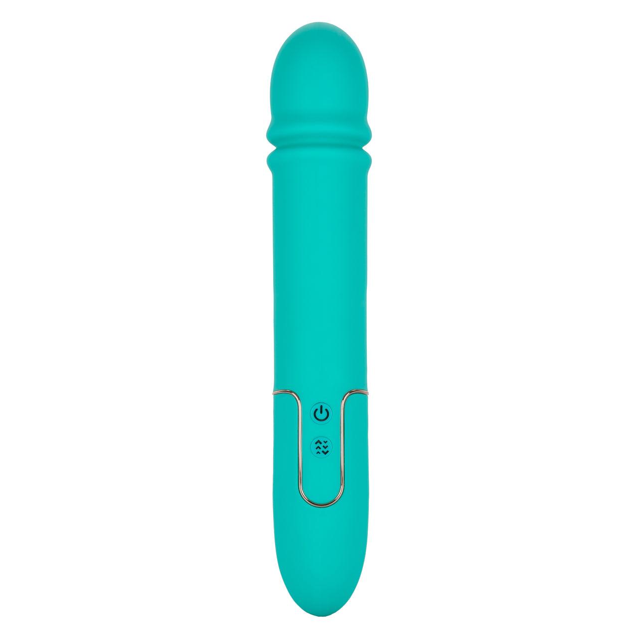 Shameless Flirt Rechargeable Silicone Thrusting Vibrator - Buy At Luxury Toy X - Free 3-Day Shipping