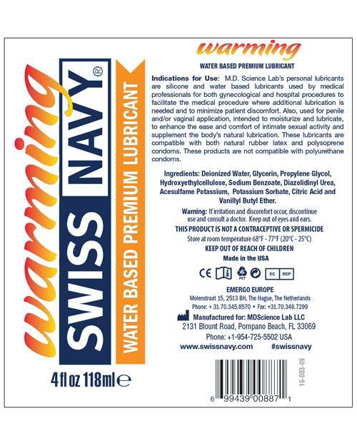 Swiss Navy Warming Water-Based Lubricant - Buy At Luxury Toy X - Free 3-Day Shipping